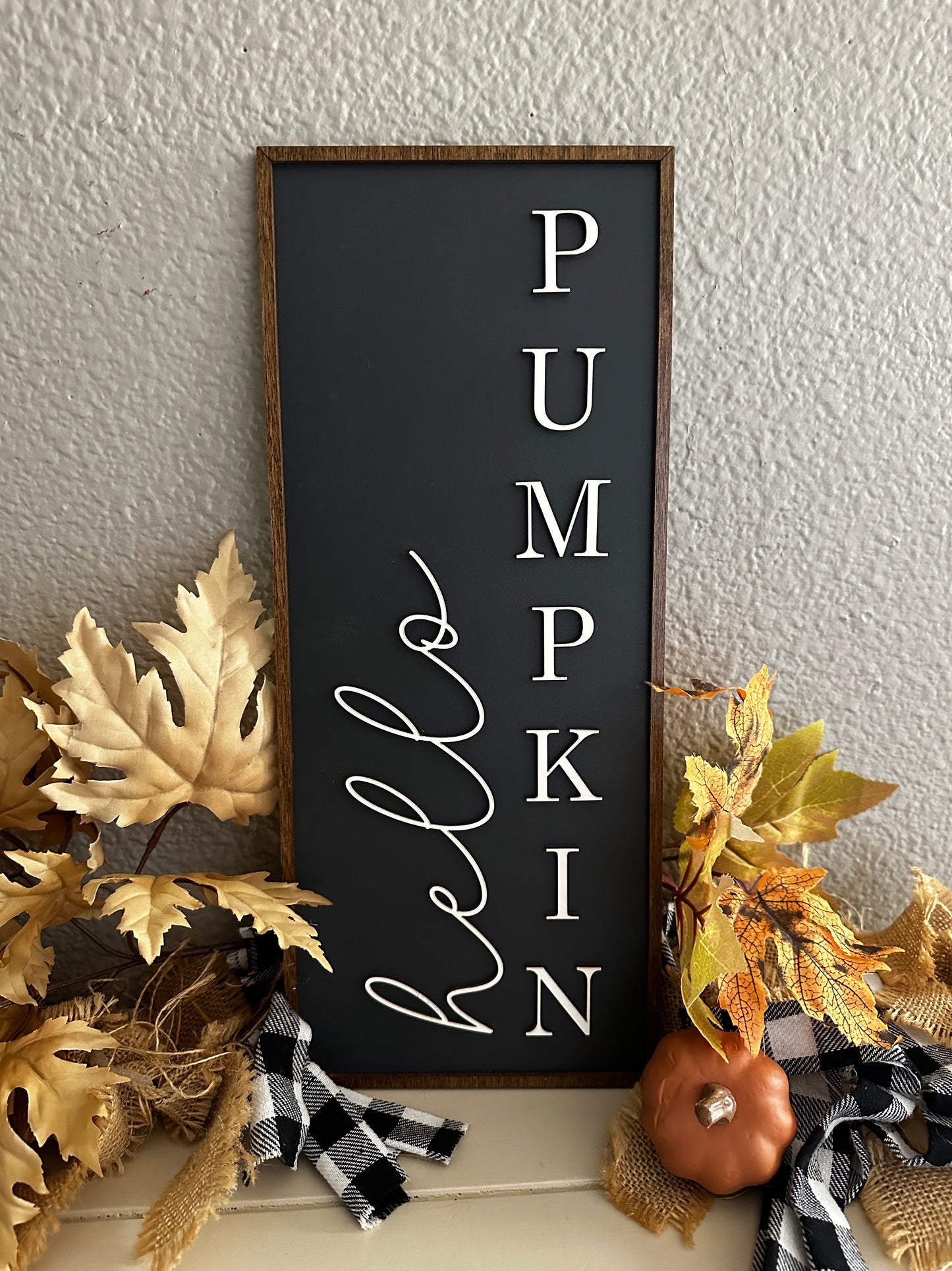 "Hello Pumpkin" Wall Sign
