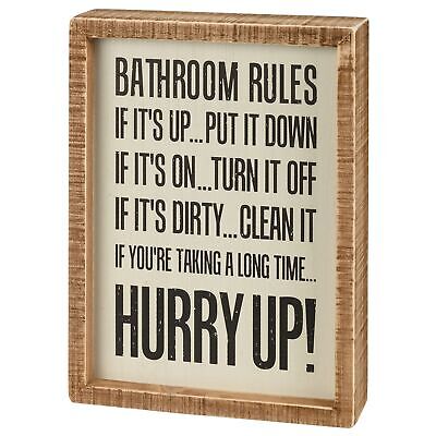 Bathroom Rules Sign
