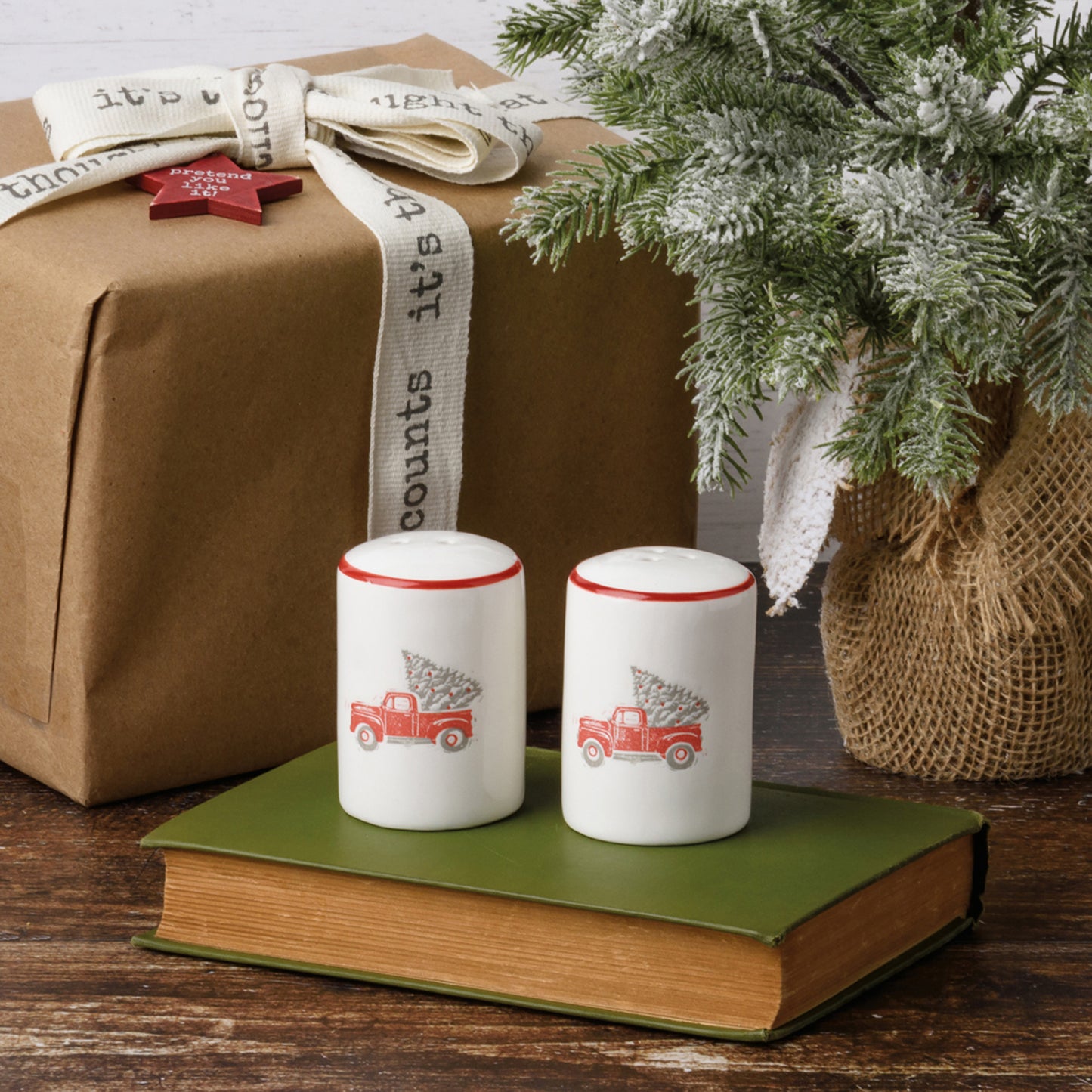 Salt and Pepper Shaker Chrismtas Truck