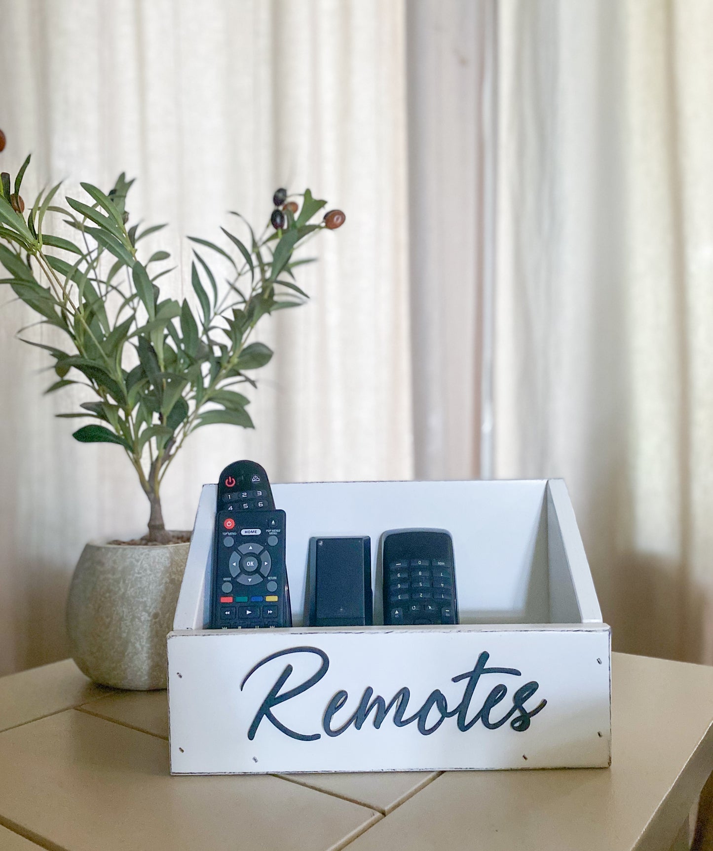 Remote Control Caddy White Distress