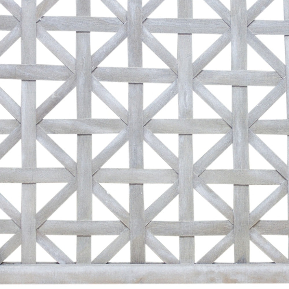 Set of Two Gray Geometric Solid Wood Framed Art