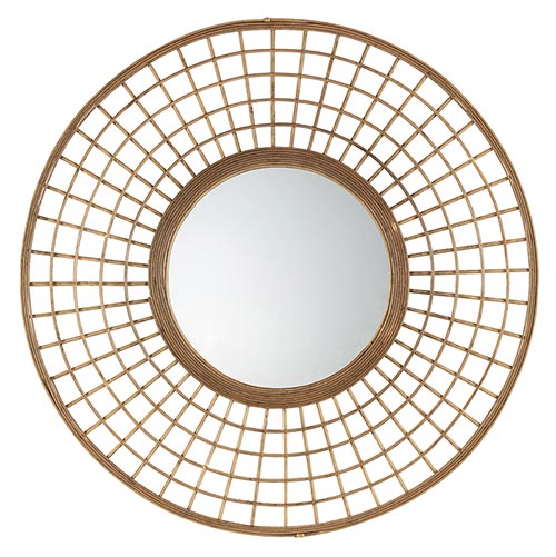 Mirror in Bamboo with dark pattern