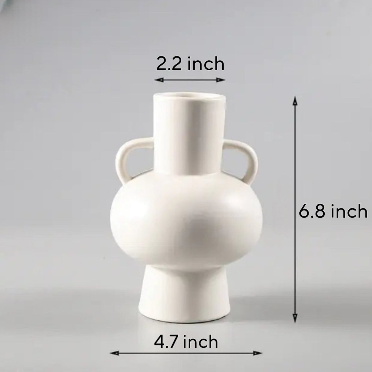 White or Black Ceramic Vases