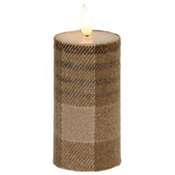 Fall Plaid Candle 4 Inch