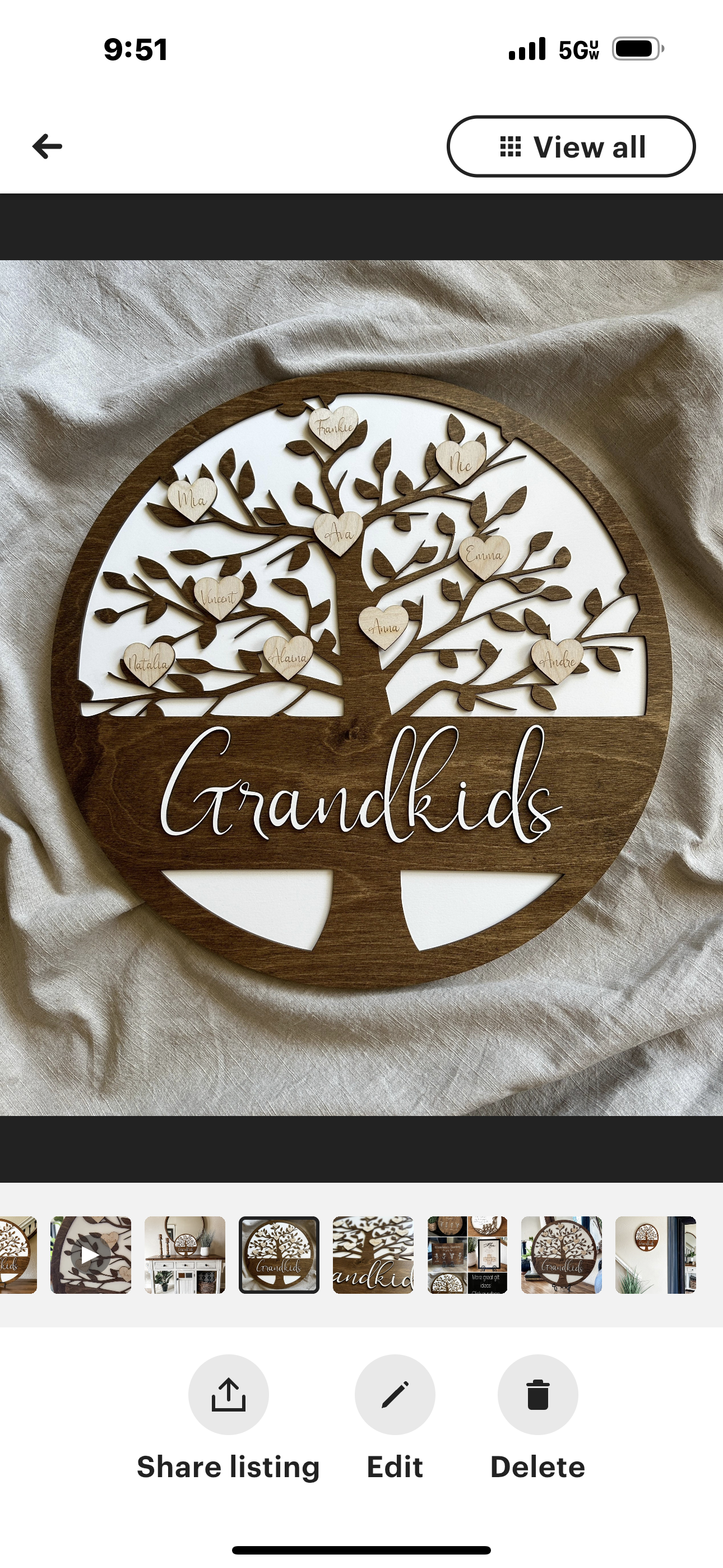 Personalized Family Tree Sign