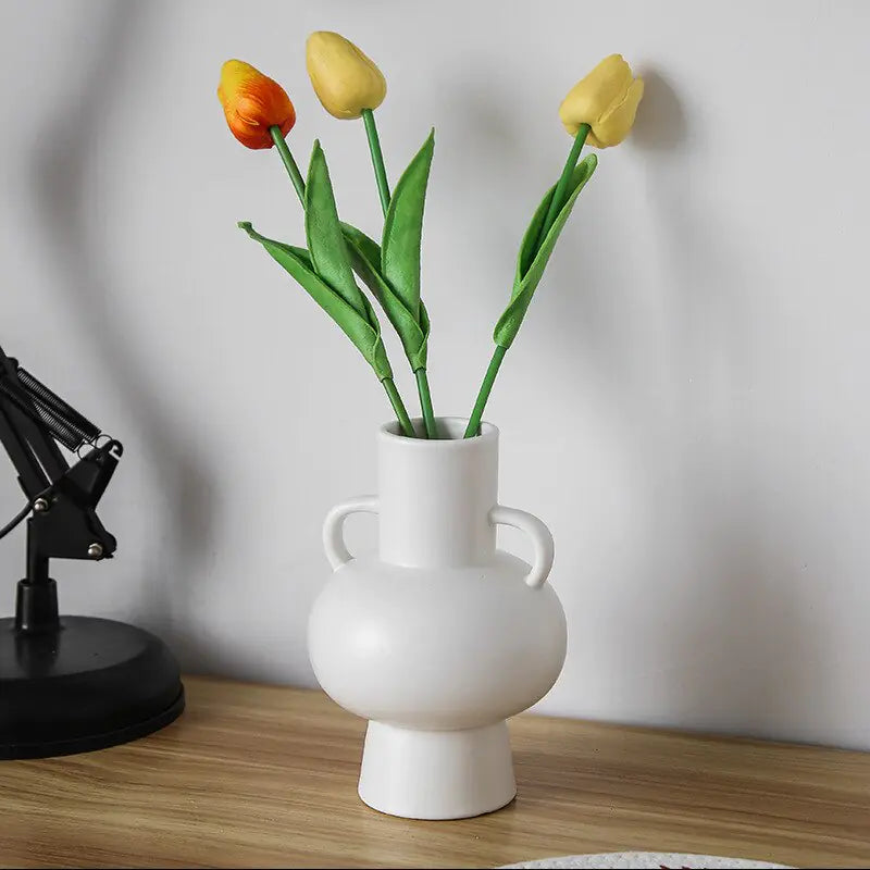 White or Black Ceramic Vases
