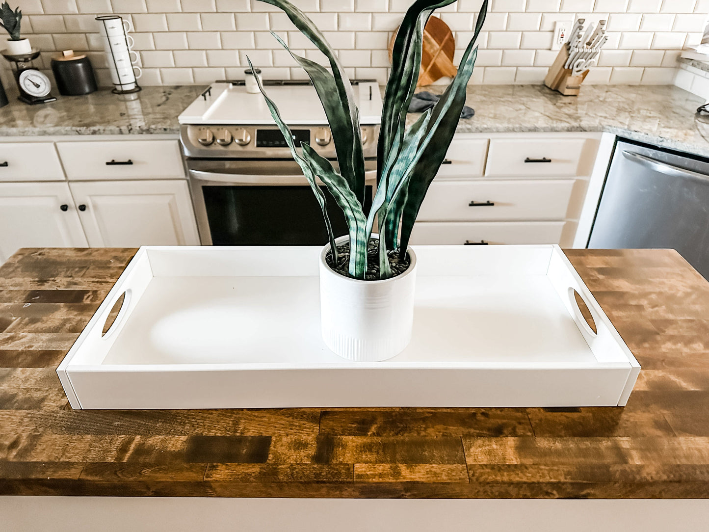 Counter Organizer Tray in White