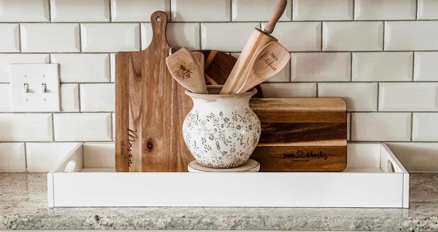 Counter Organizer Tray in White