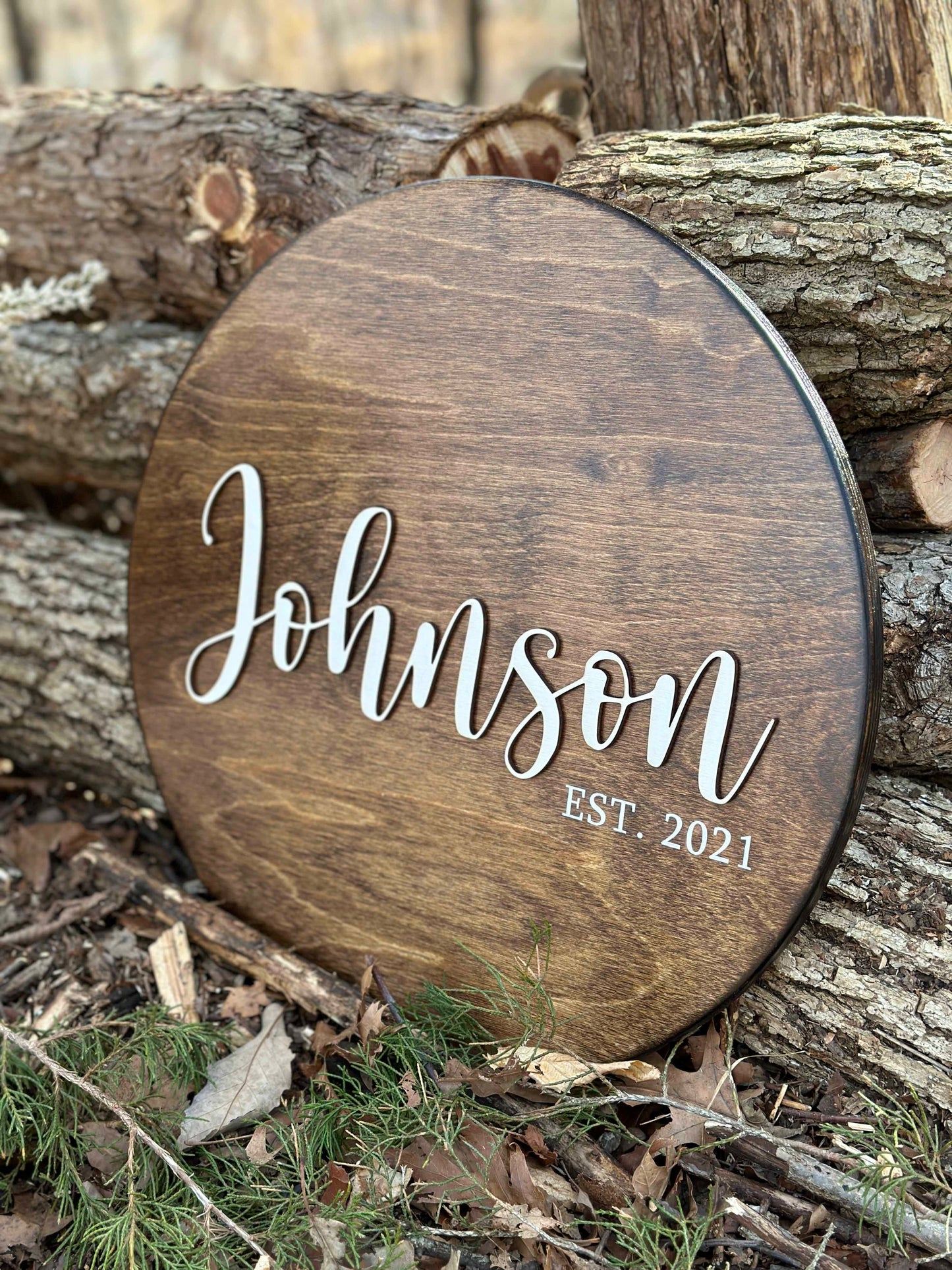 Engraved Wedding or Family Name Sign