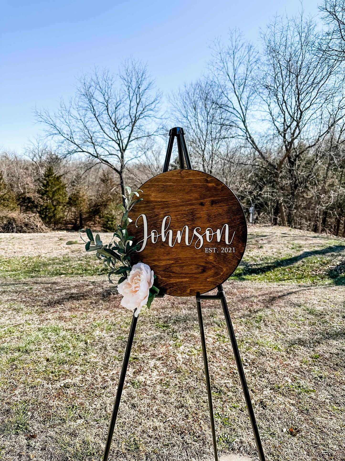 Engraved Wedding or Family Name Sign