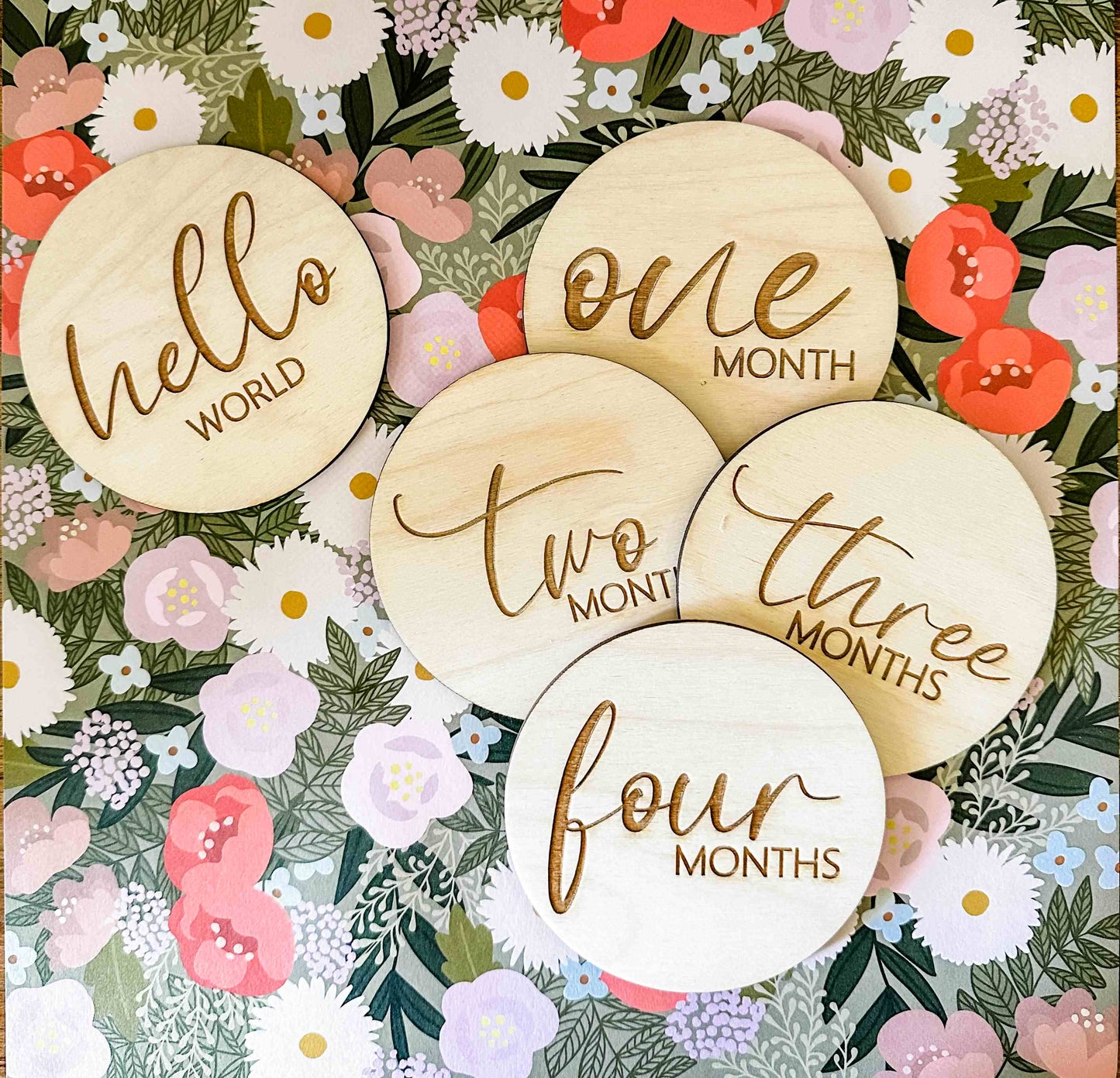 Engraved Monthly Milestone Markers
