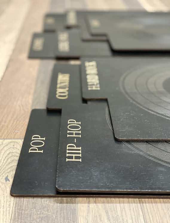 Vinyl Album Dividers in Black