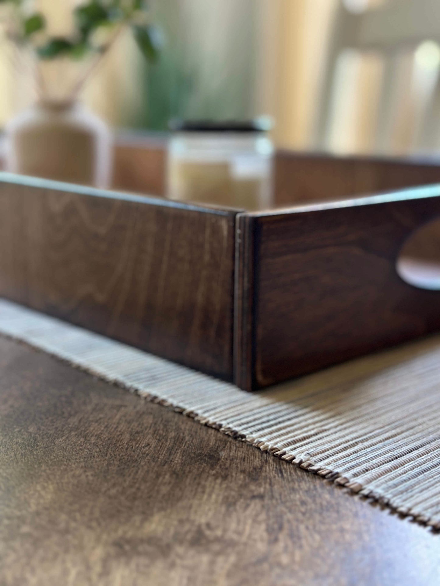 Counter Organizer Tray in Warm Brown