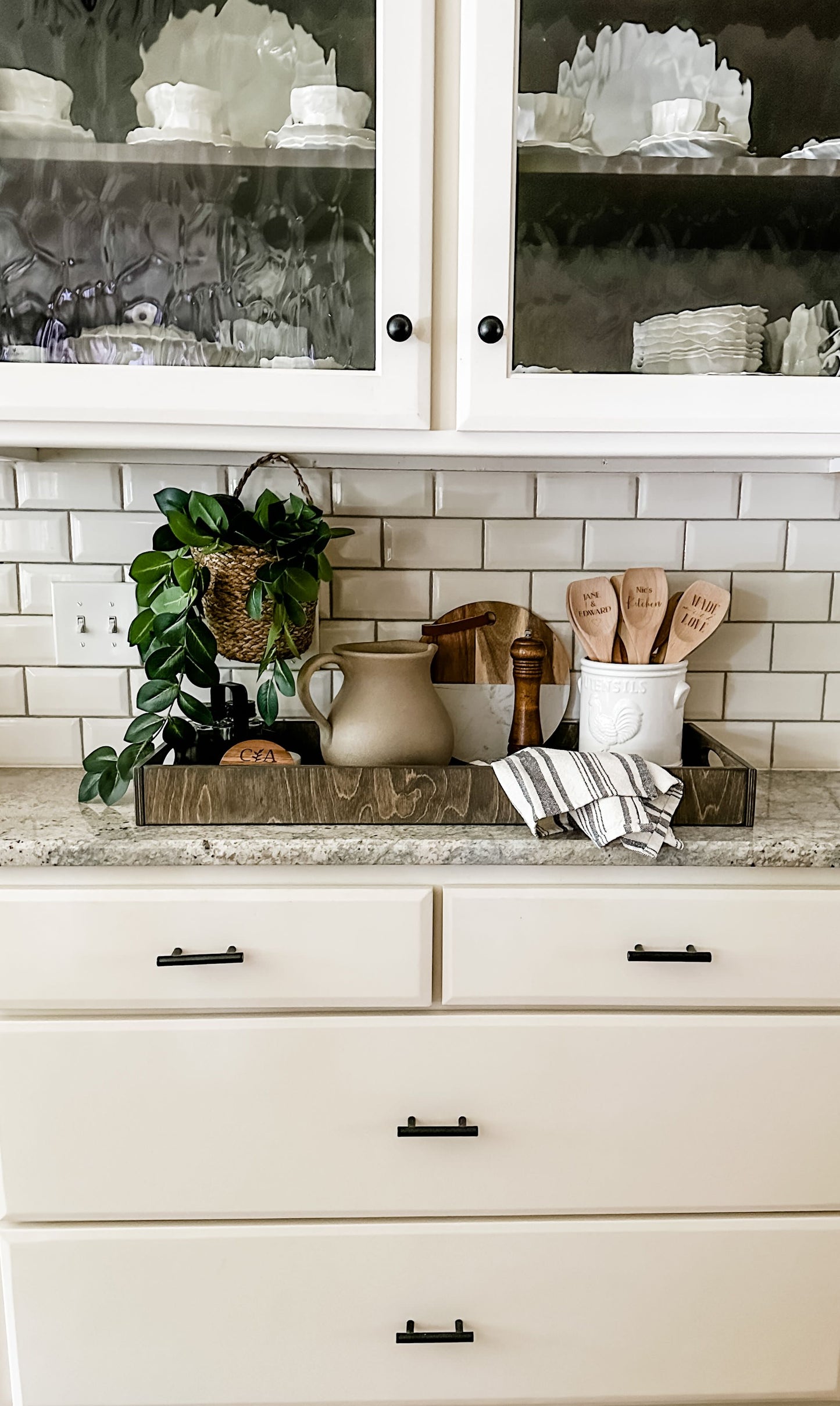 Counter Organizer Tray in Aged Barrel