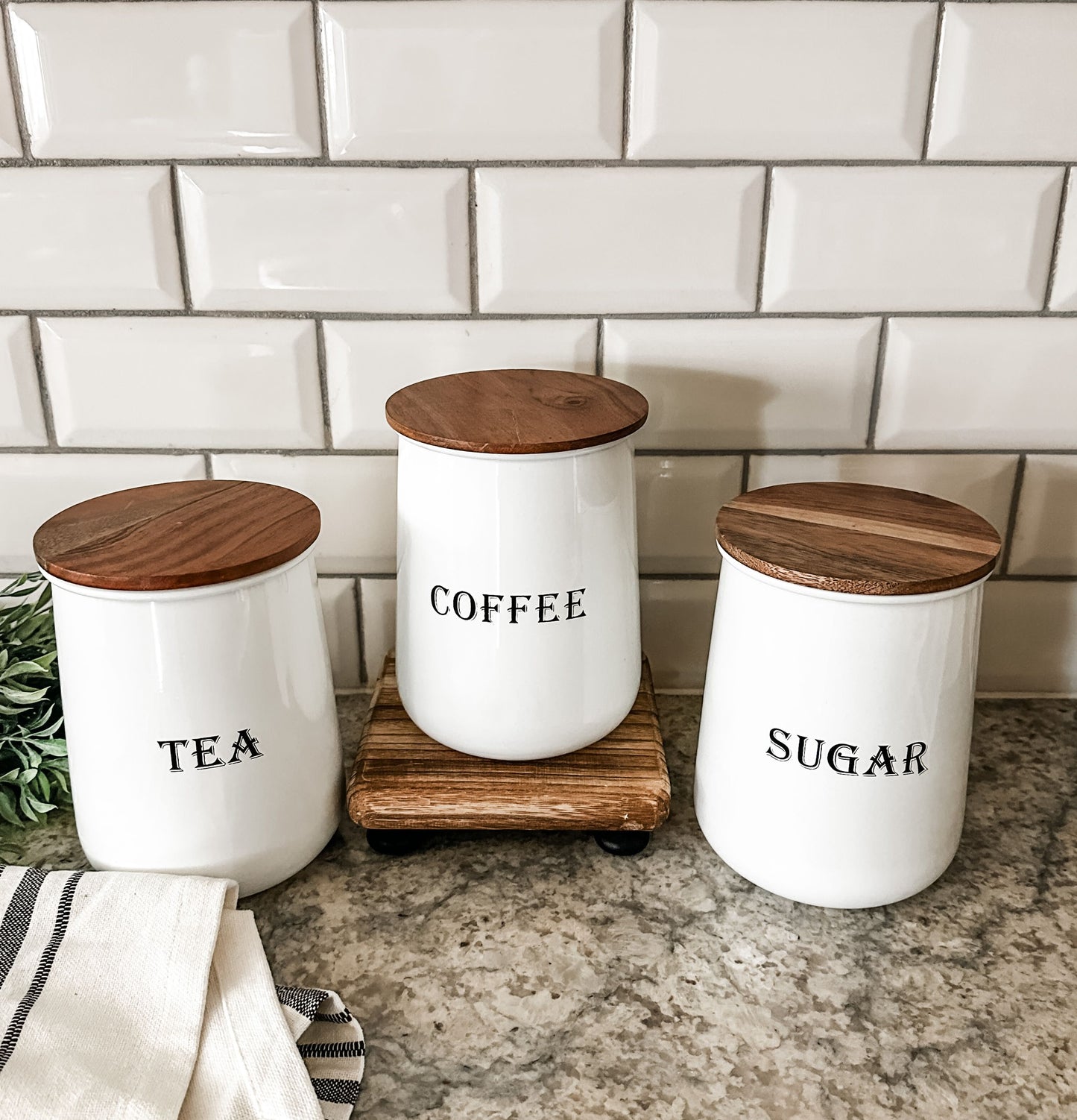 Three piece canister set