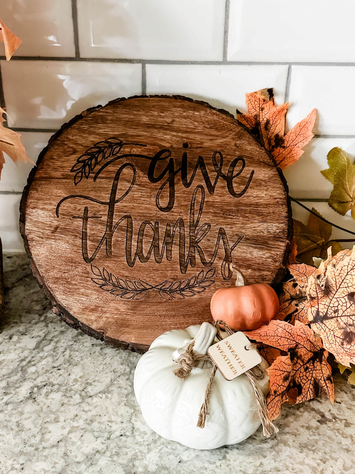 "Give Thanks" Cake Stand