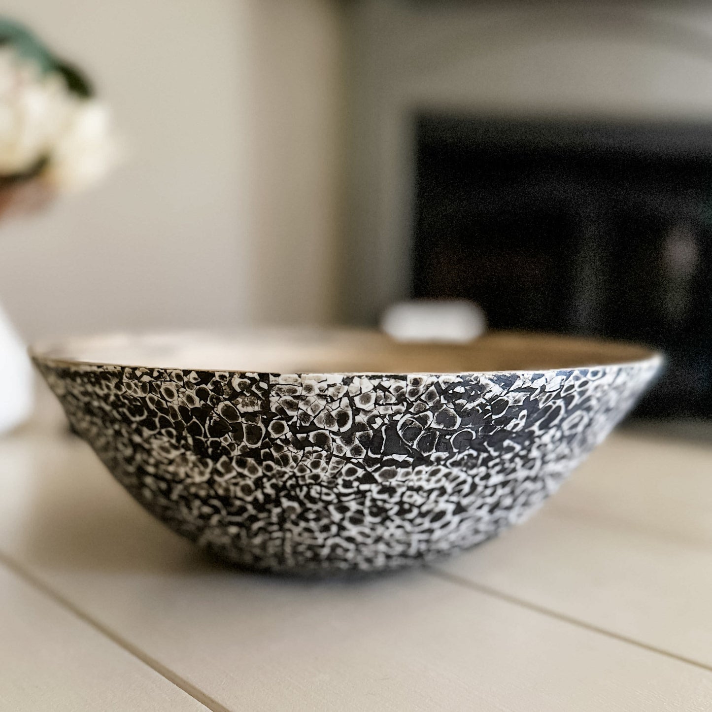 Black Bamboo Serving Bowl