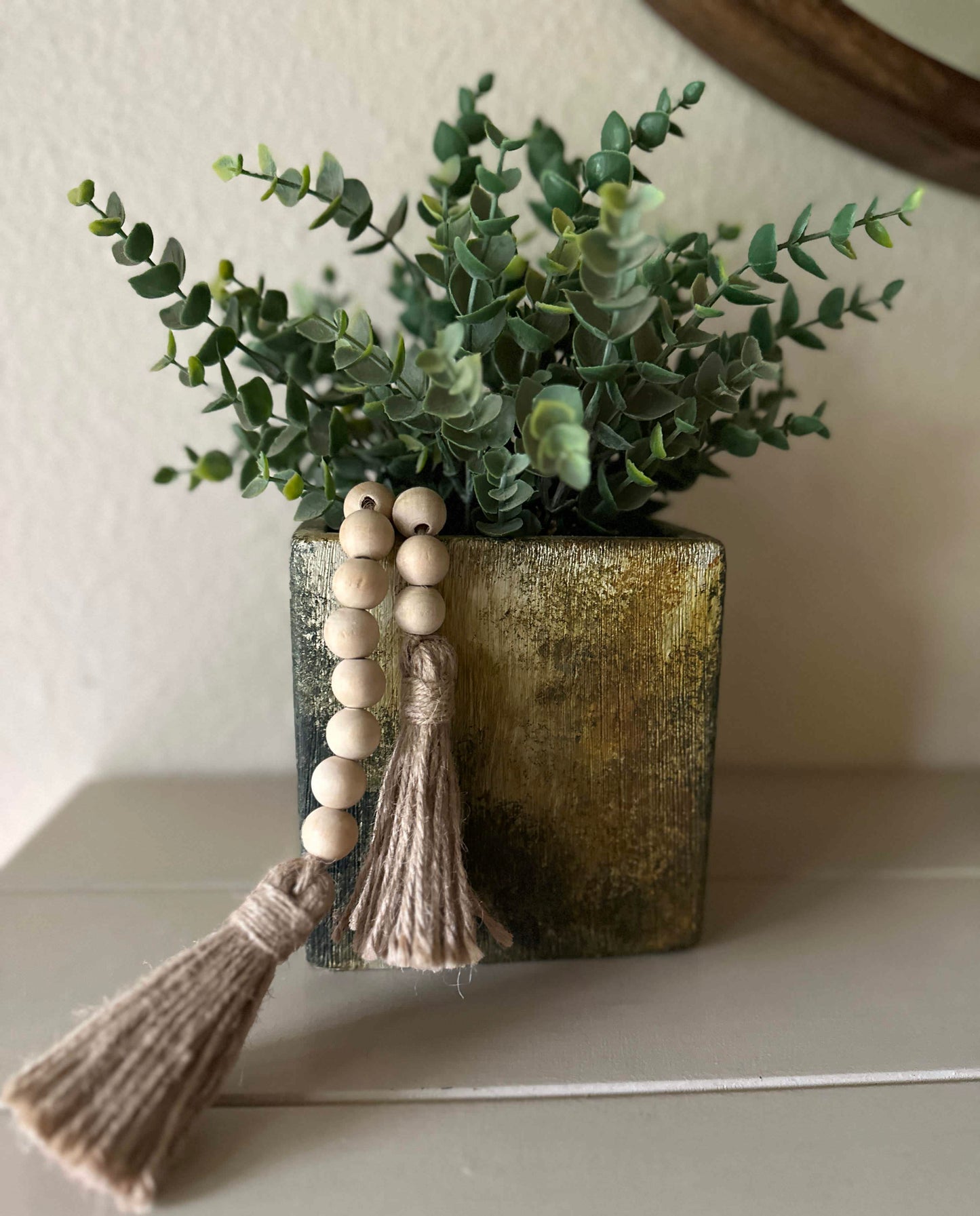 Distressed Textured Square Vase