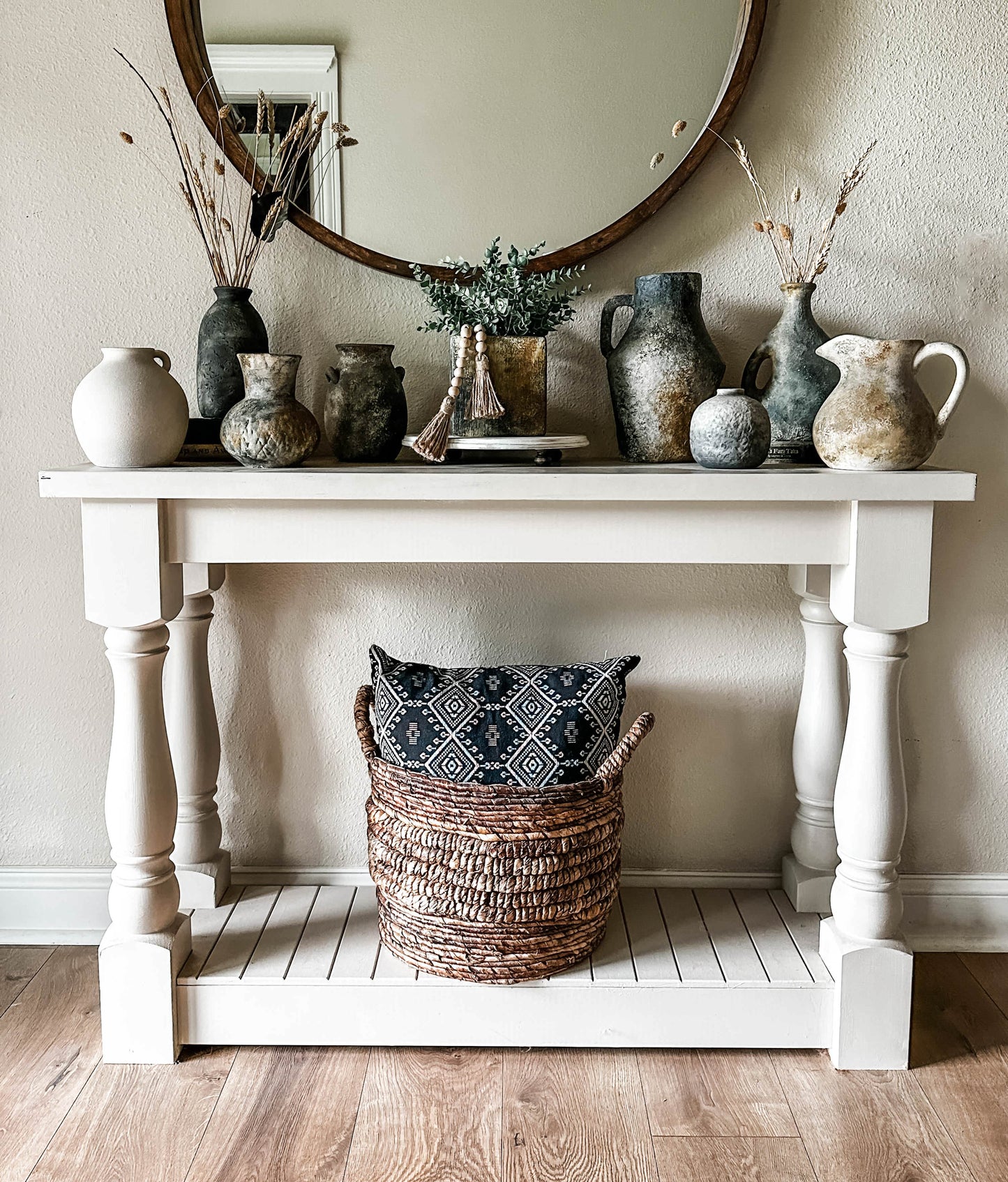 Textured Black Taper Vase