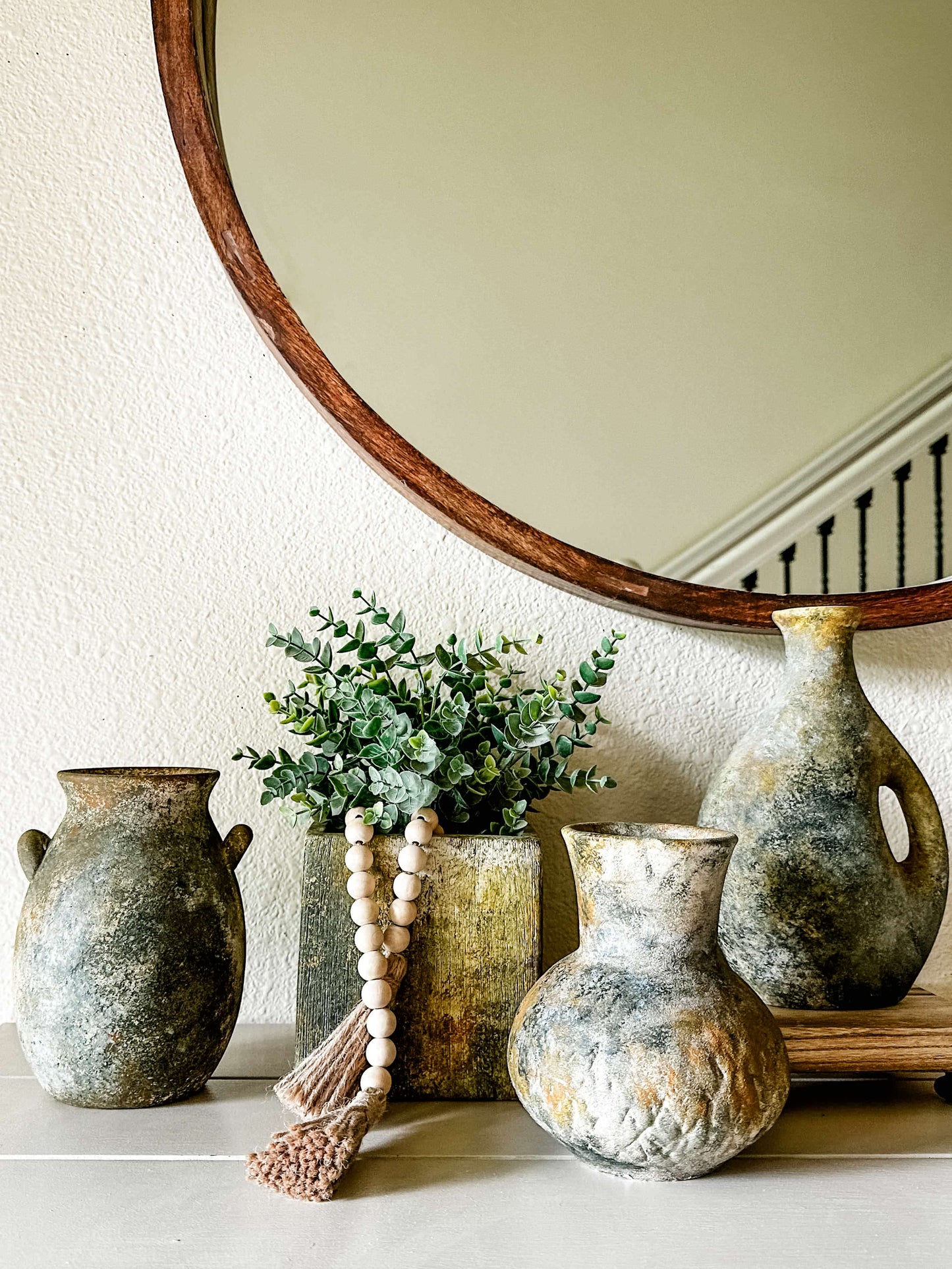 Distressed Textured Square Vase