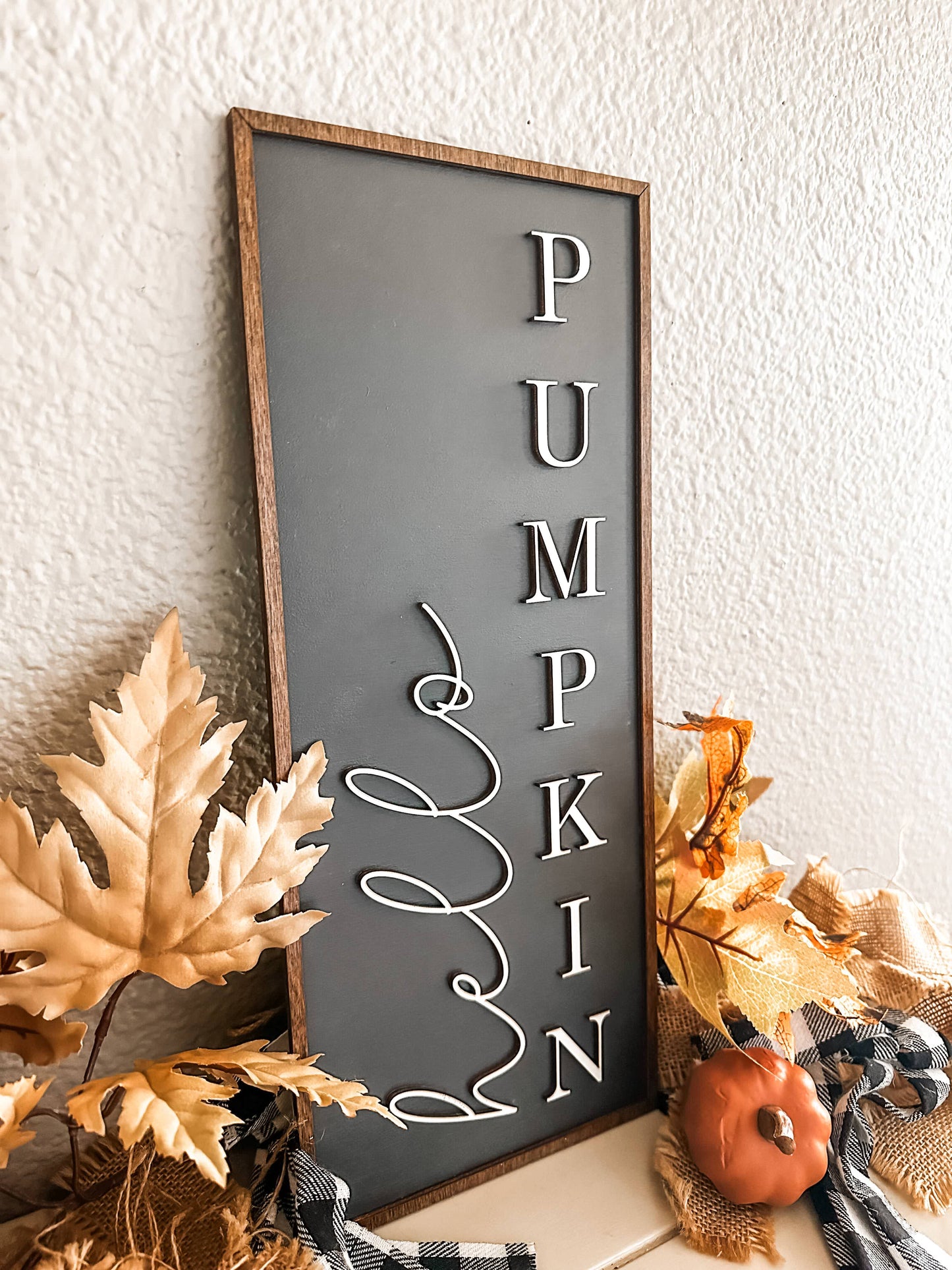"Hello Pumpkin" Wall Sign