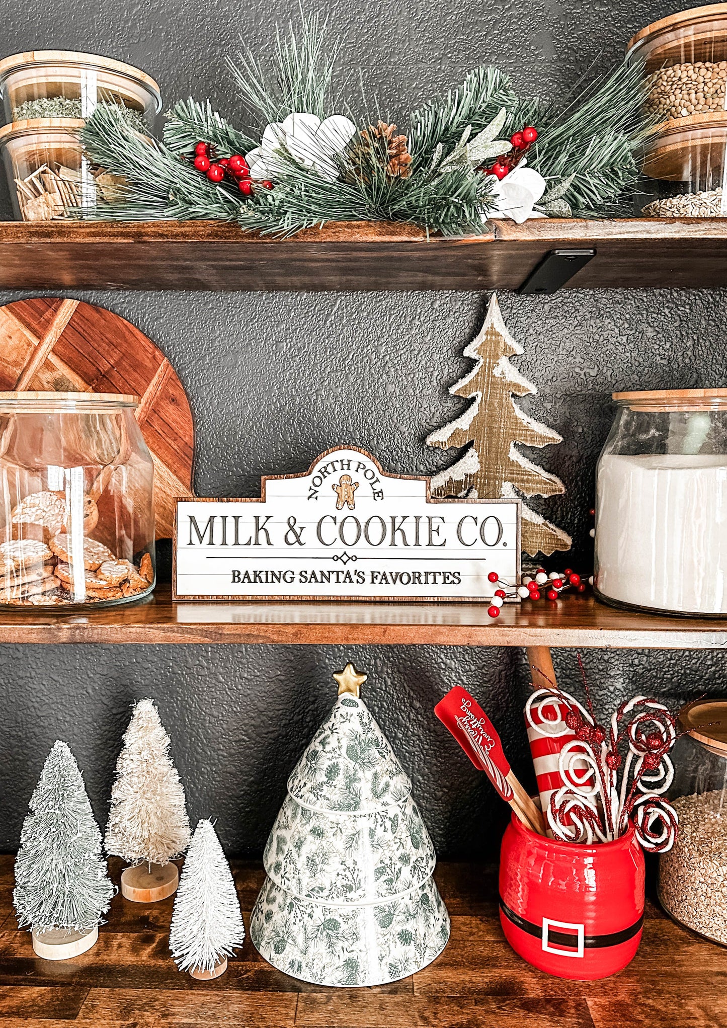 Christmas Milk & Cookies Handmade Sign