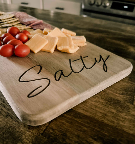 Sweet and Salty Long Rectangle Cutting Board