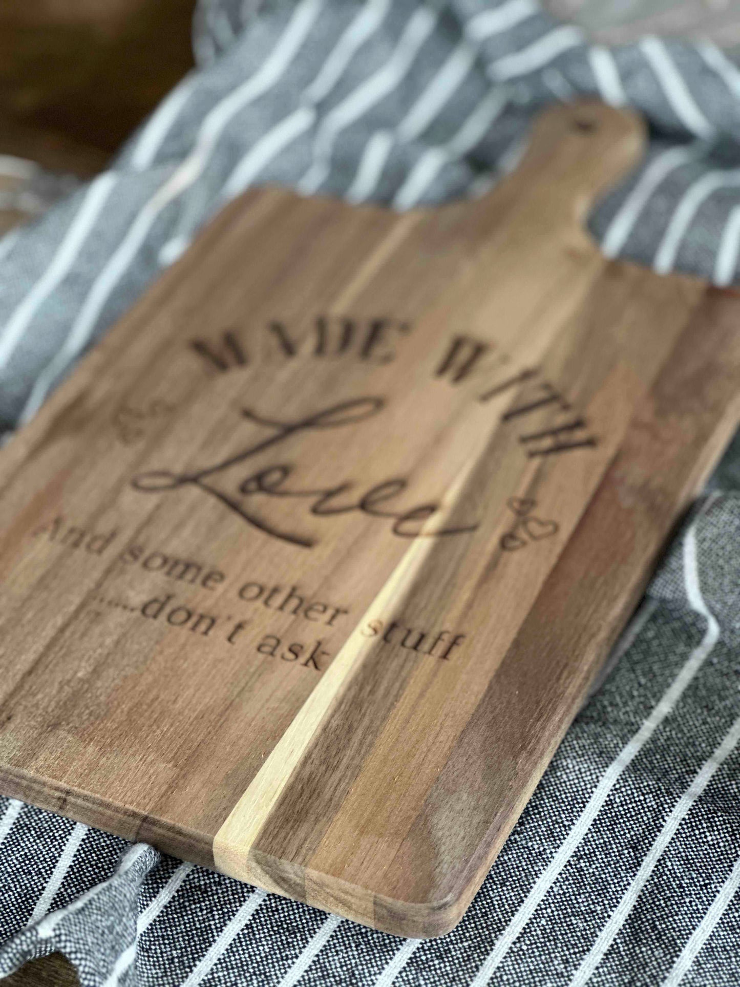 Made with love cutting board