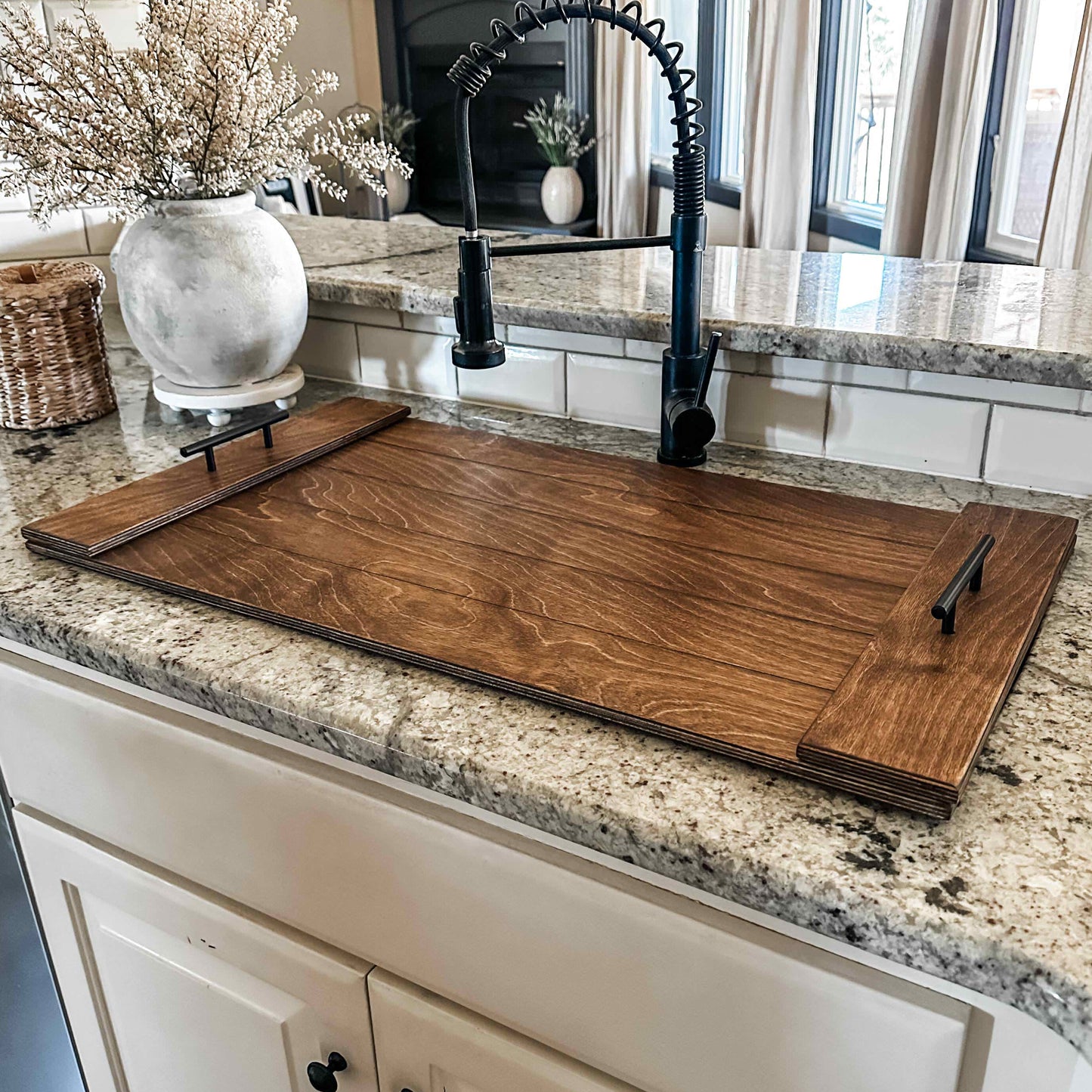 Decorative sink cover slatted design