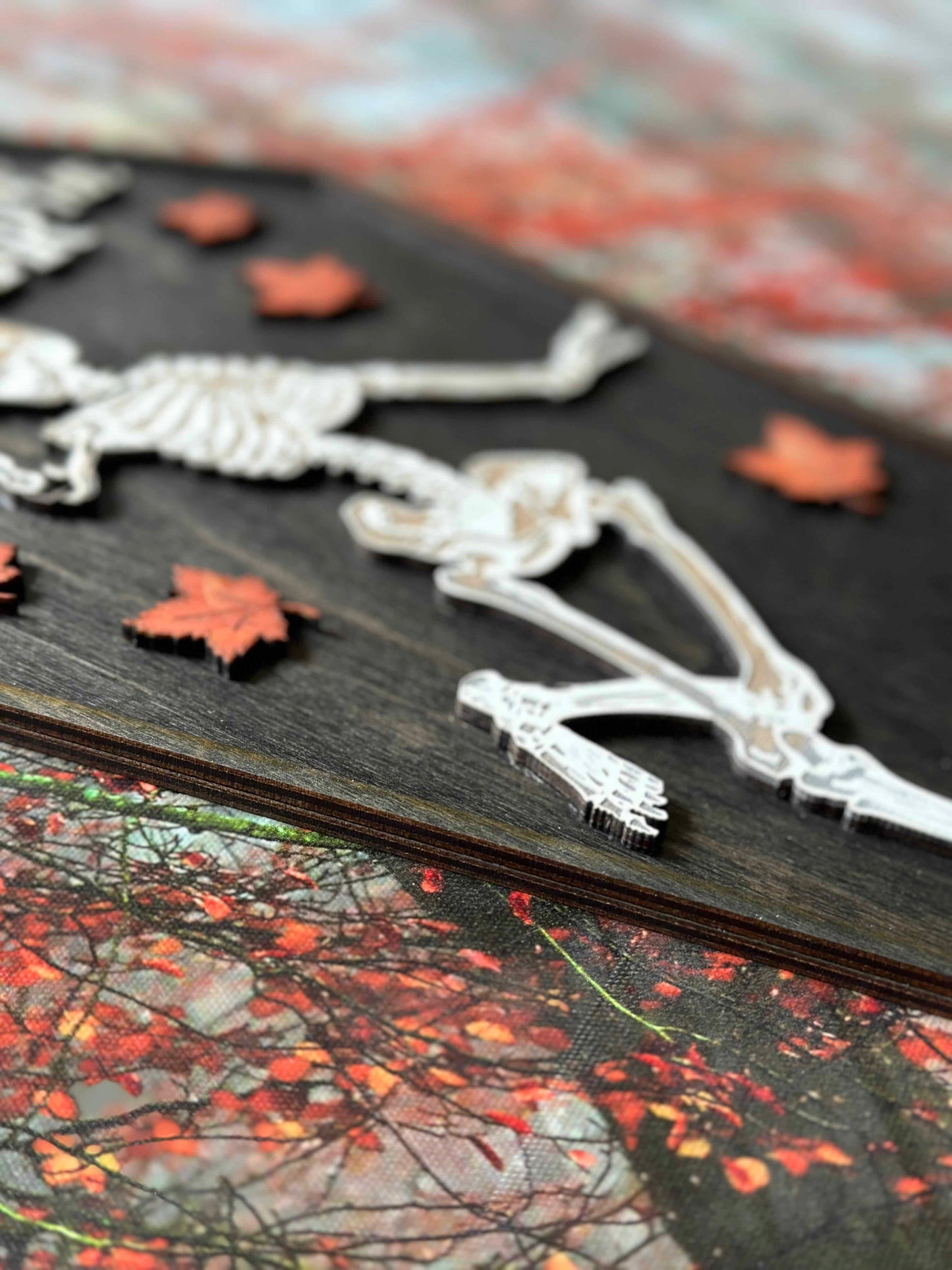 "It's the Most Wonderful Time of the Year" Fall Skeleton Wall Sign