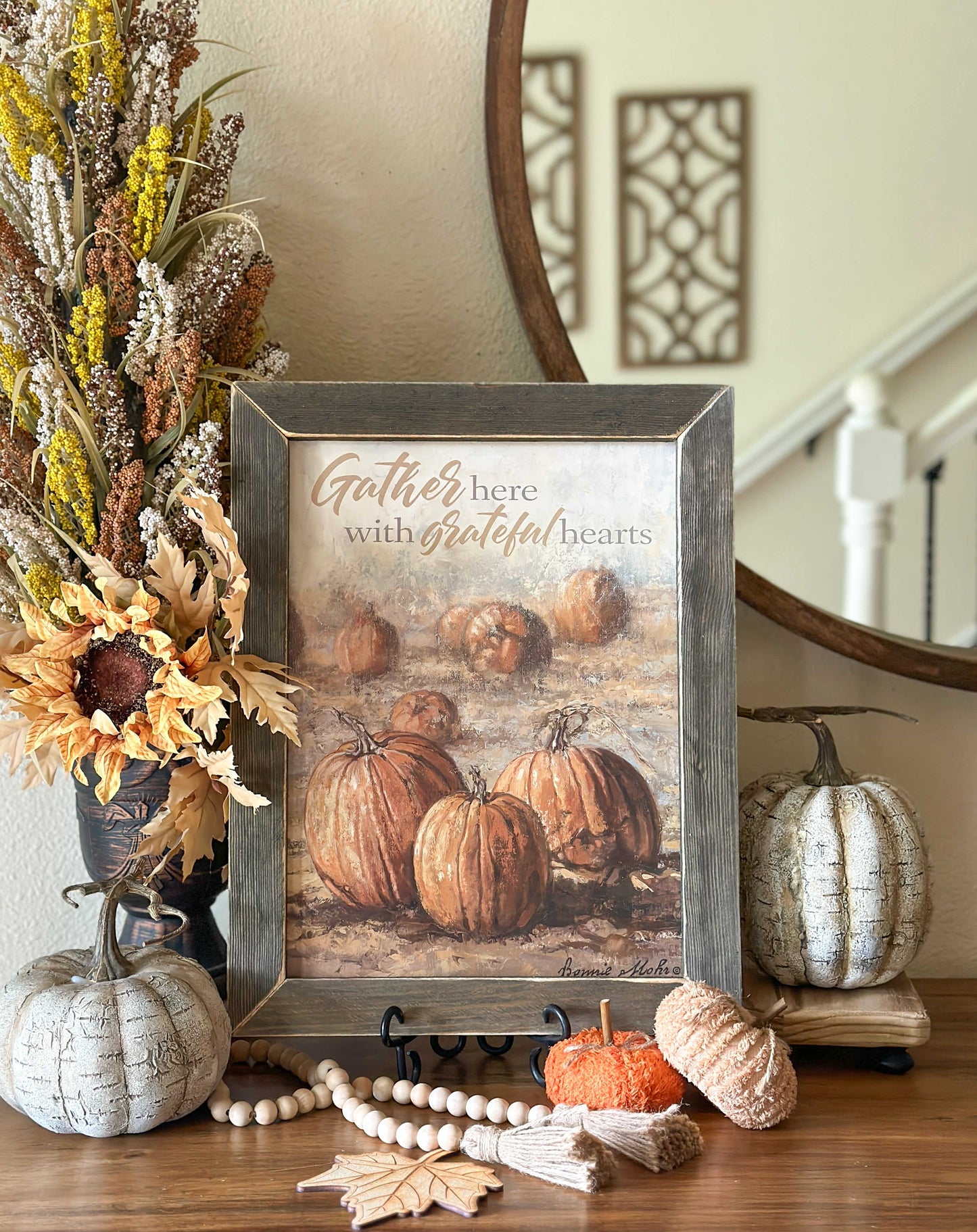 Gather here pumpkin sign