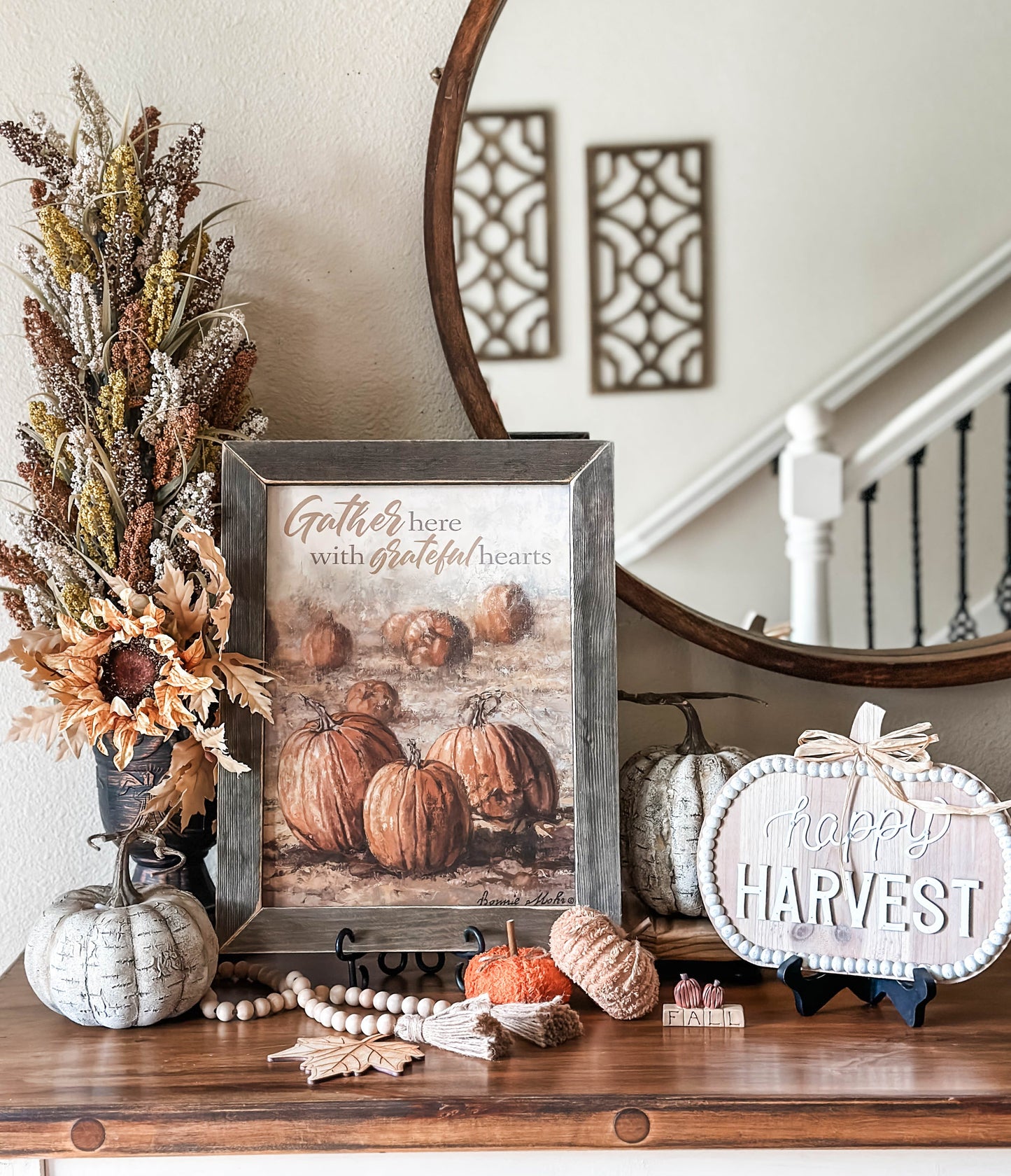 Gather here pumpkin sign