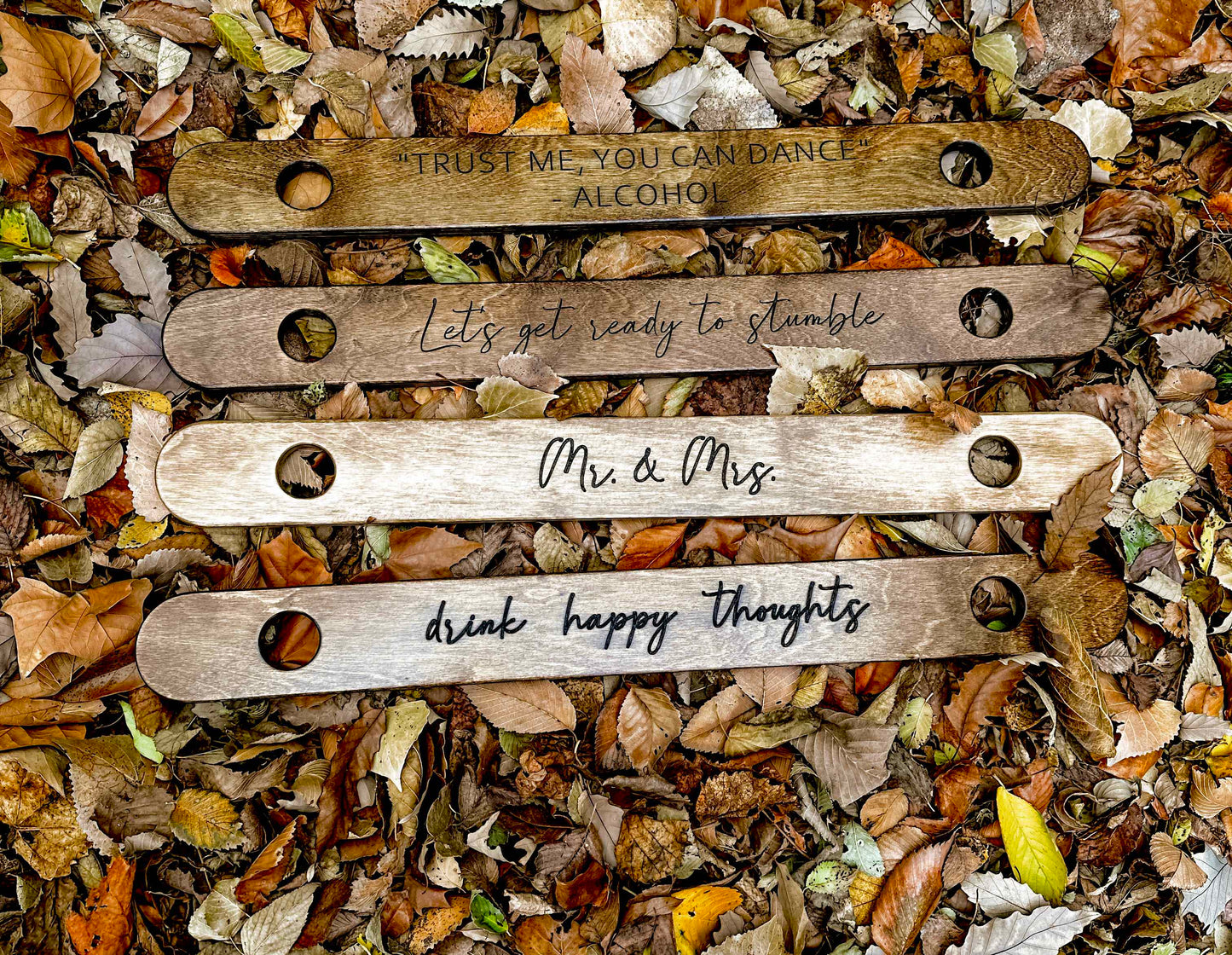 "Drink Happy Thoughts" 2 Person Shot-Ski