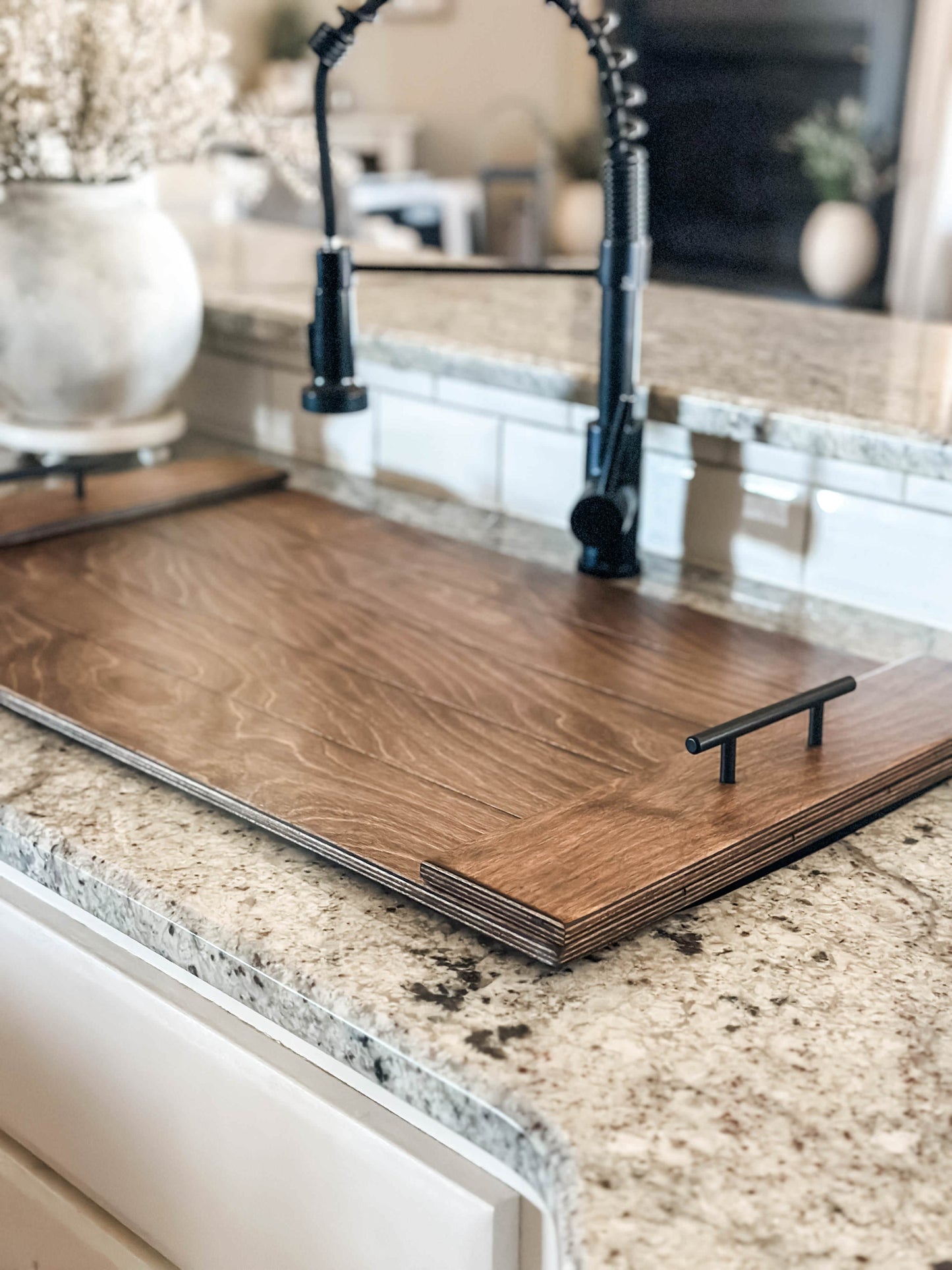 Custom for S. Decorative sink cover-aged barrel