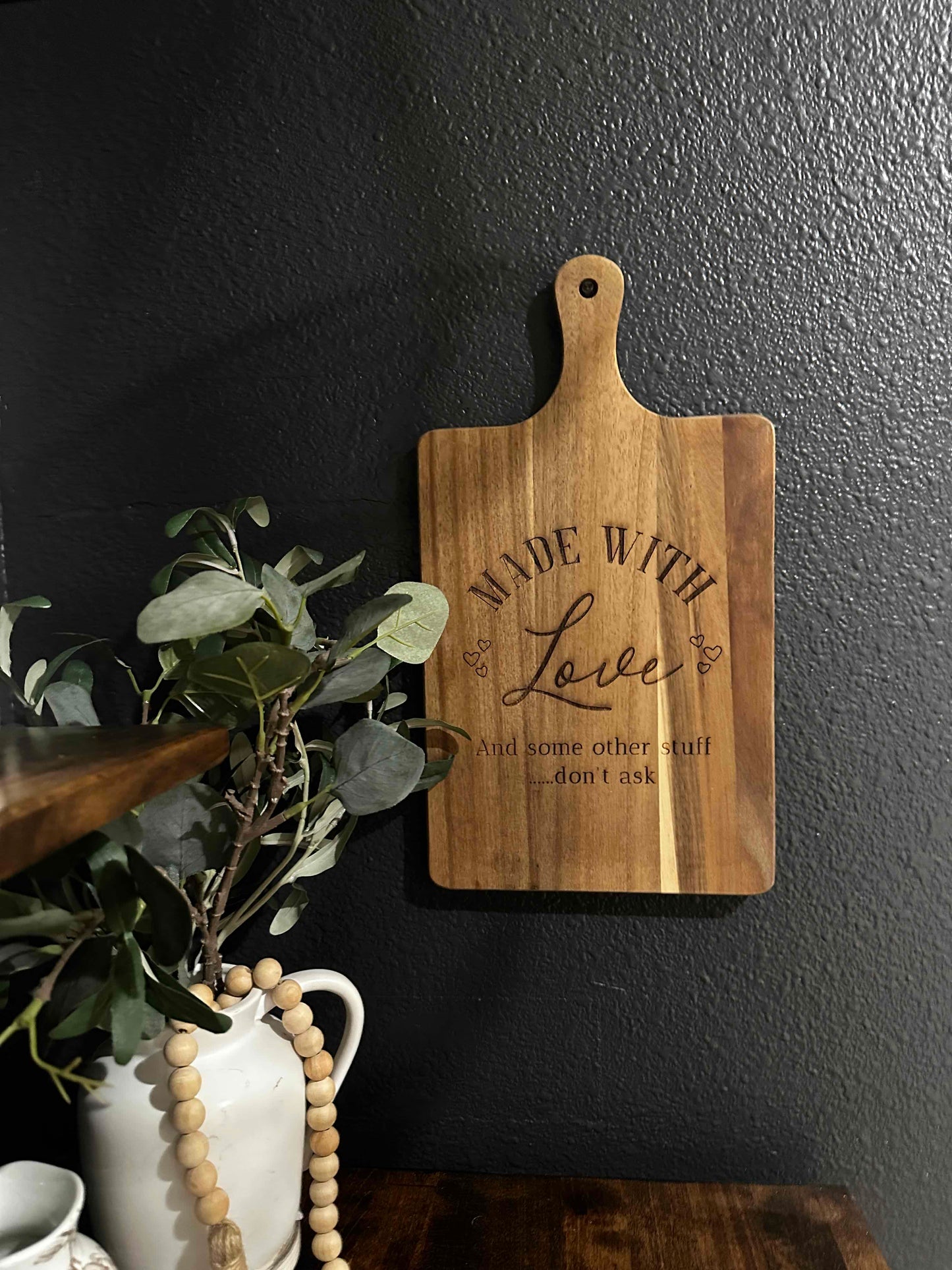 Made with love cutting board