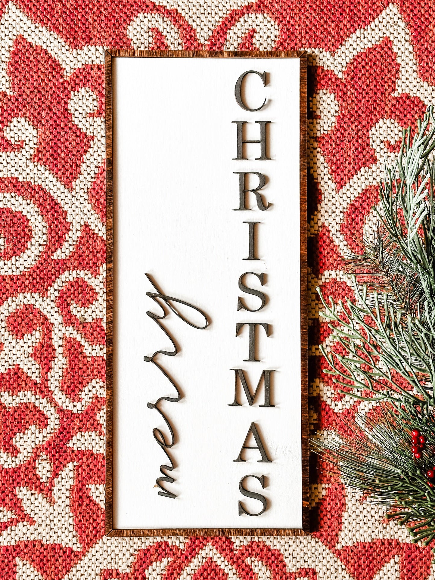 Handmade Minimalist Merry Christmas Sign