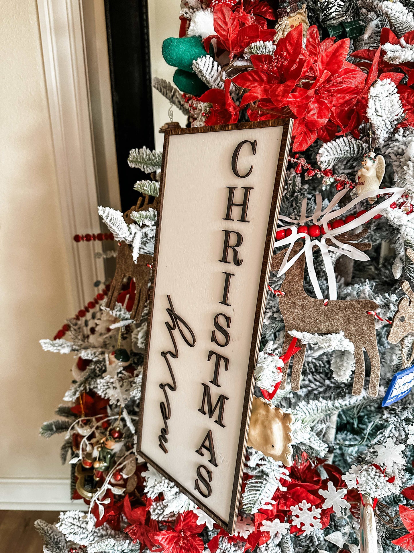 Handmade Minimalist Merry Christmas Sign