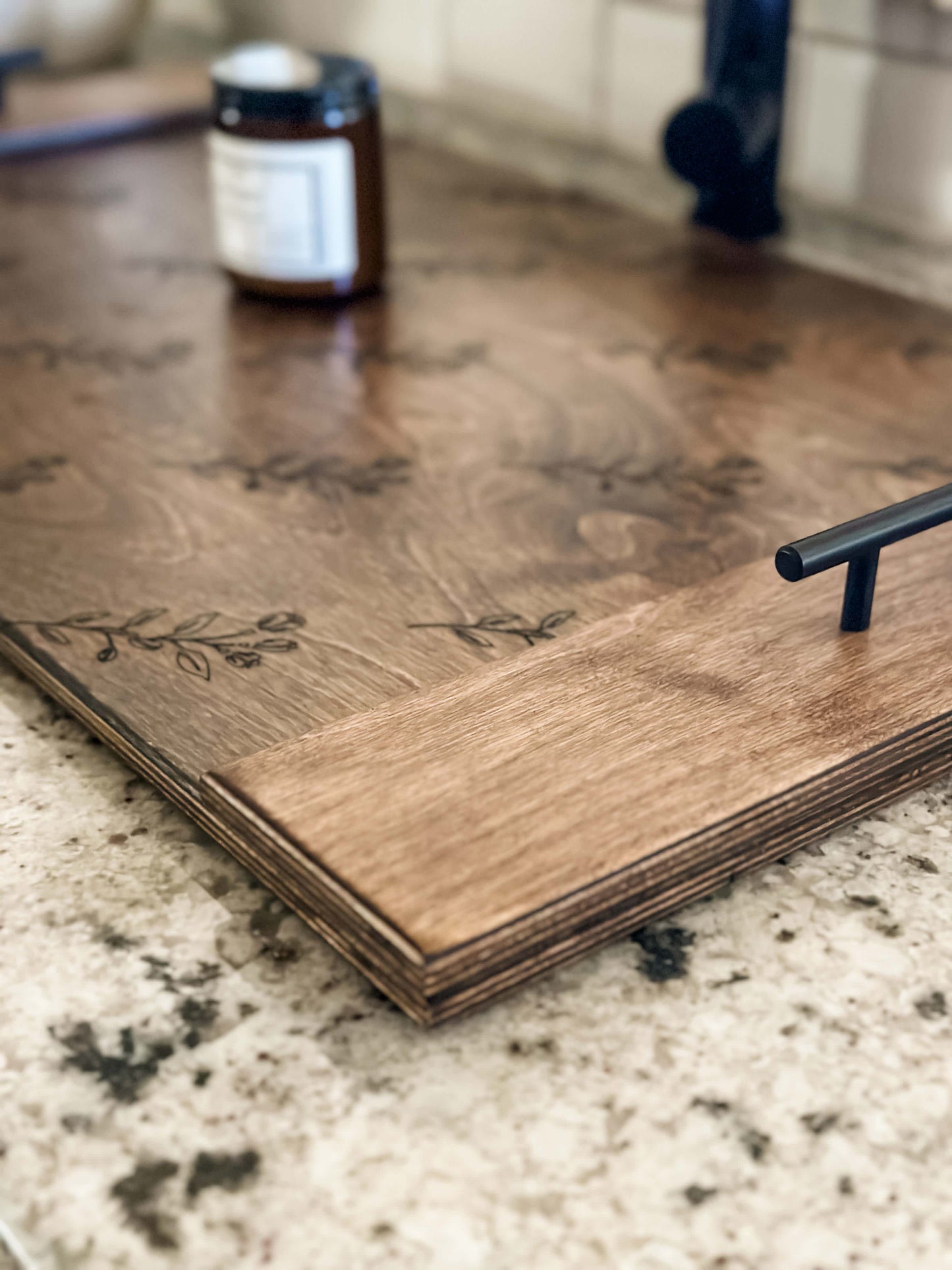 Decorative sink cover in our all over floral design