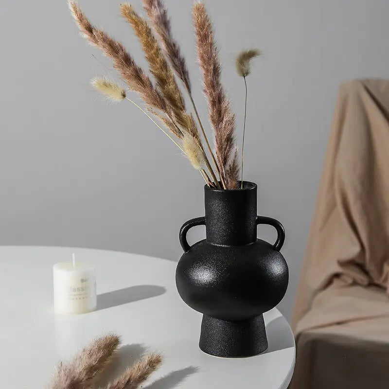 White or Black Ceramic Vases