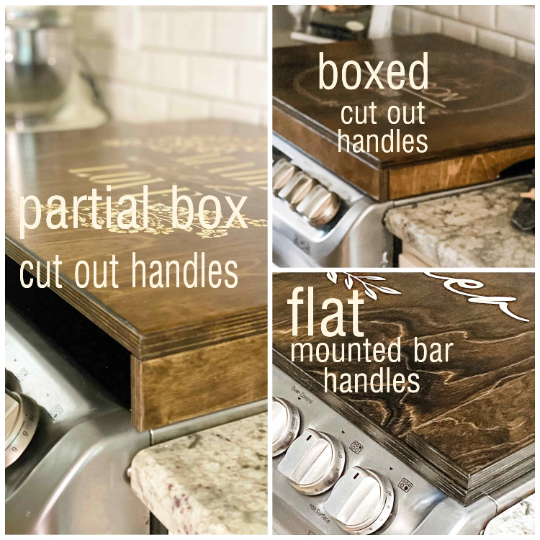 Warm Brown Gather Engraved Noodle Board Stove Cover
