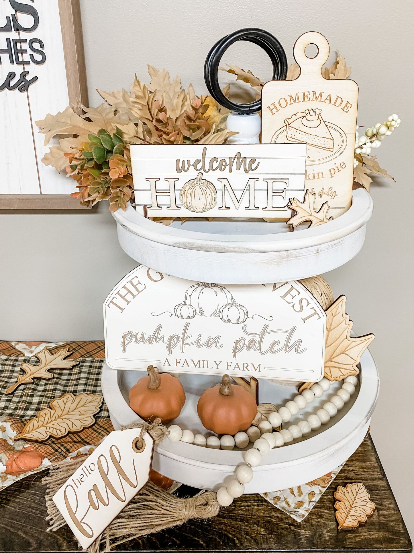Farmhouse Style Tiered Tray