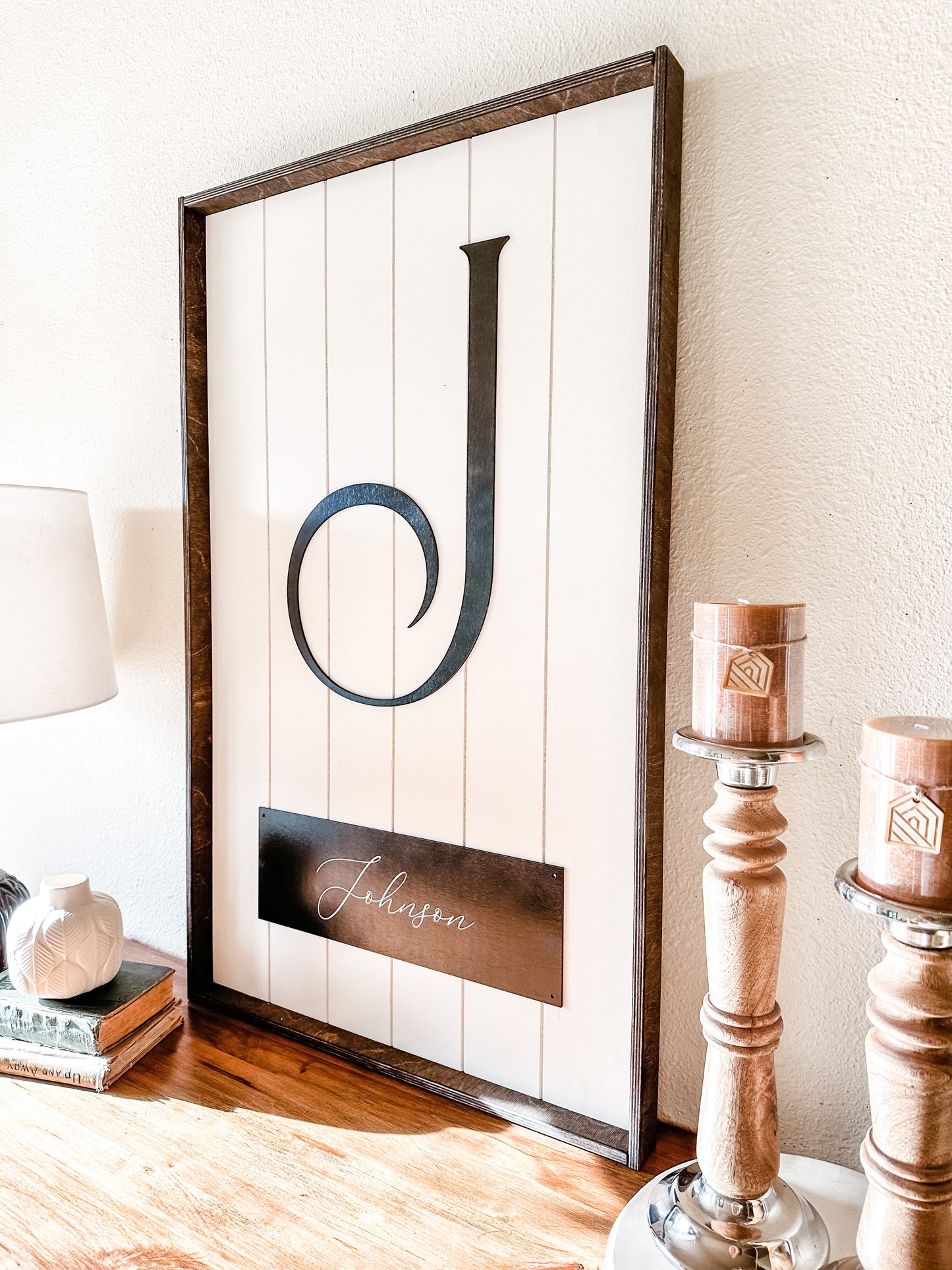 Large Initial Personalized Wall Sign