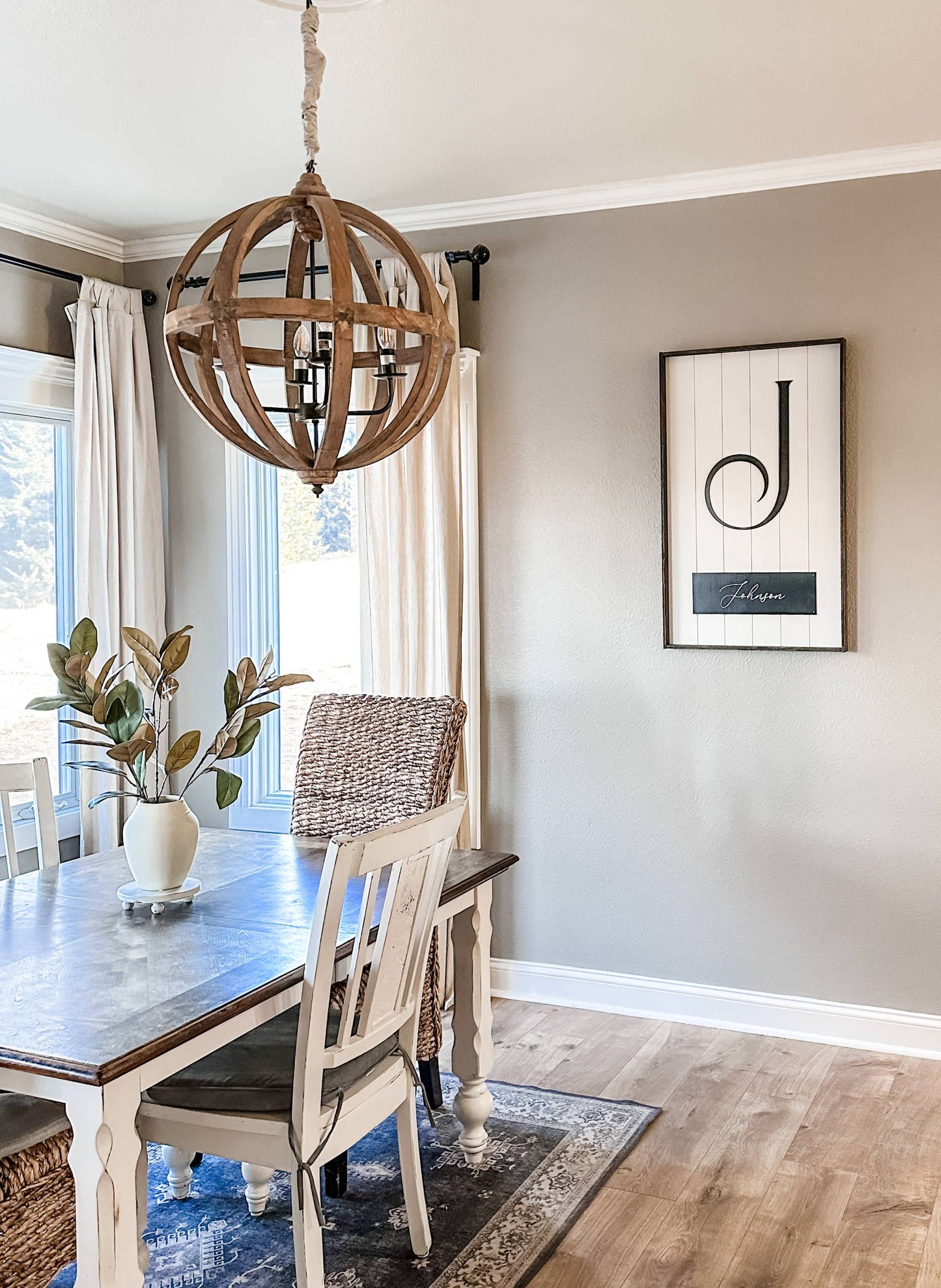 Large Initial Personalized Wall Sign