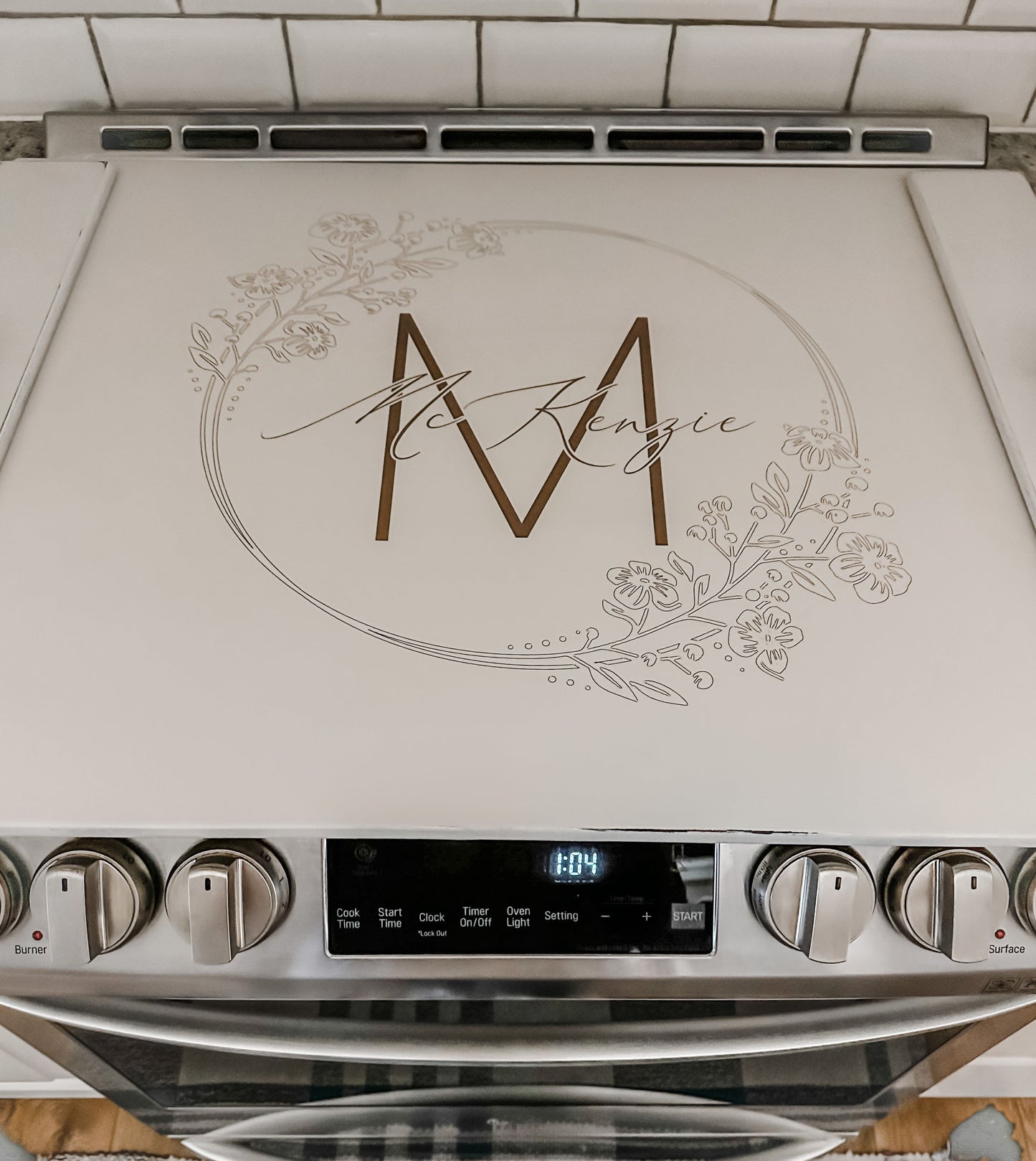 Engraved RV Stove Cover for Small Stovetops