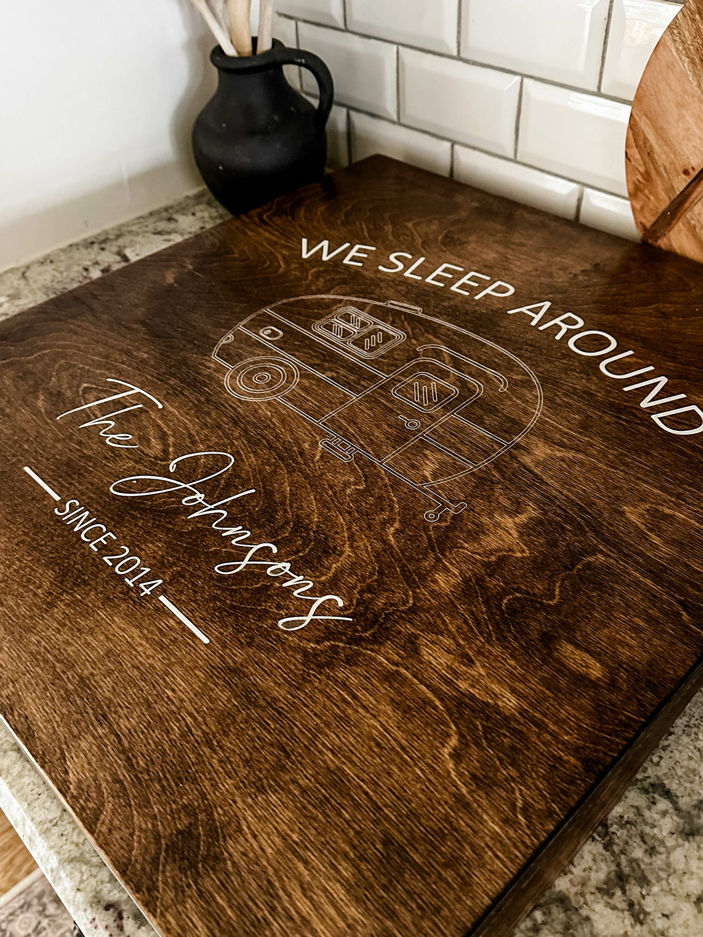Engraved RV Stove Cover for Small Stovetops
