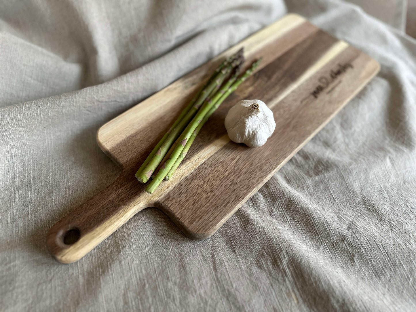 Engraved Marriage/Anniversary Cutting Board with Handle