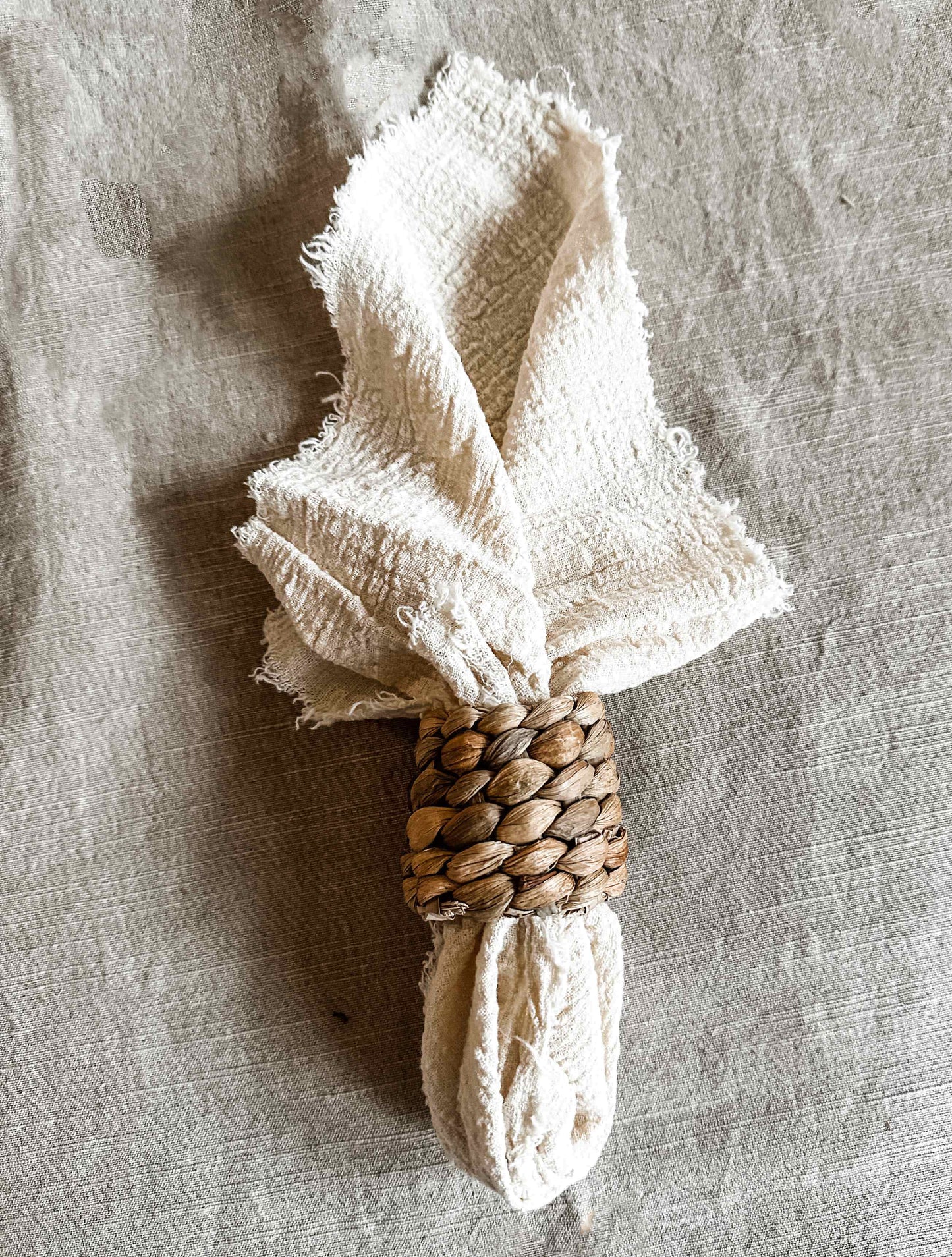 Water Hyacinth Braided Napkin Rings