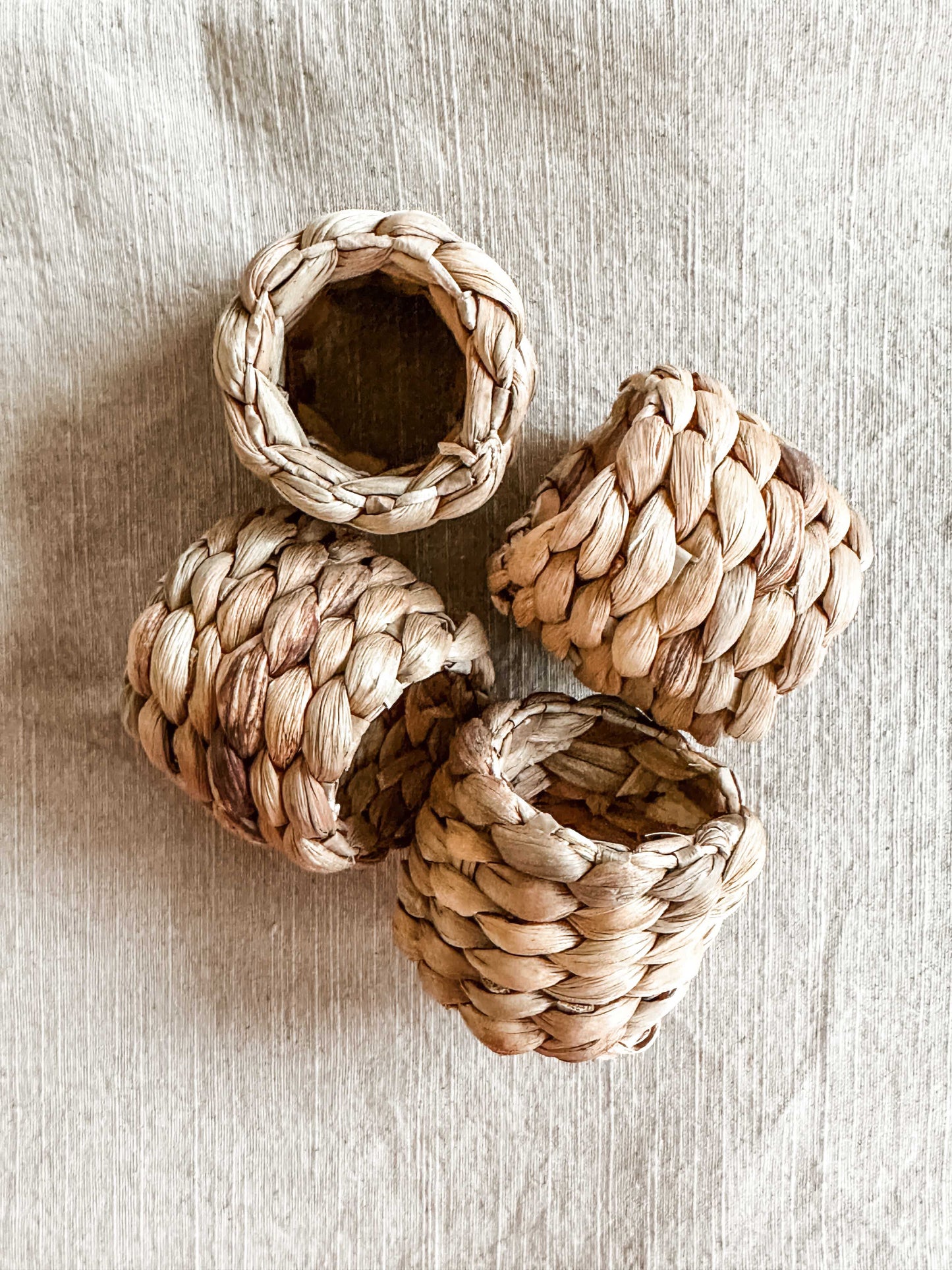 Water Hyacinth Braided Napkin Rings