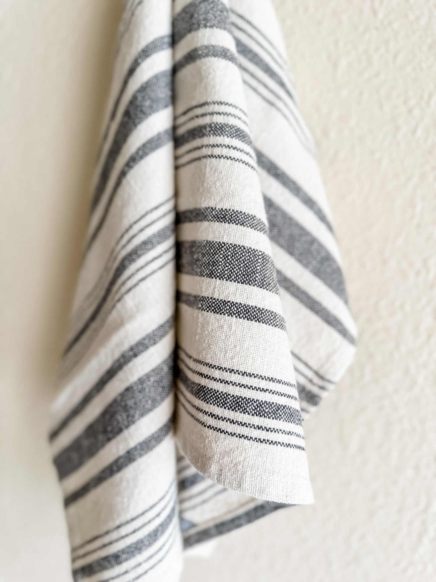 Kitchen Towel Set, Ivory + Gray