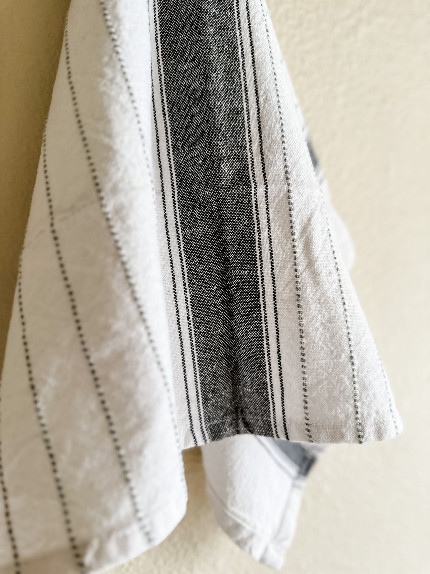Kitchen Towel Set, White + Charcoal